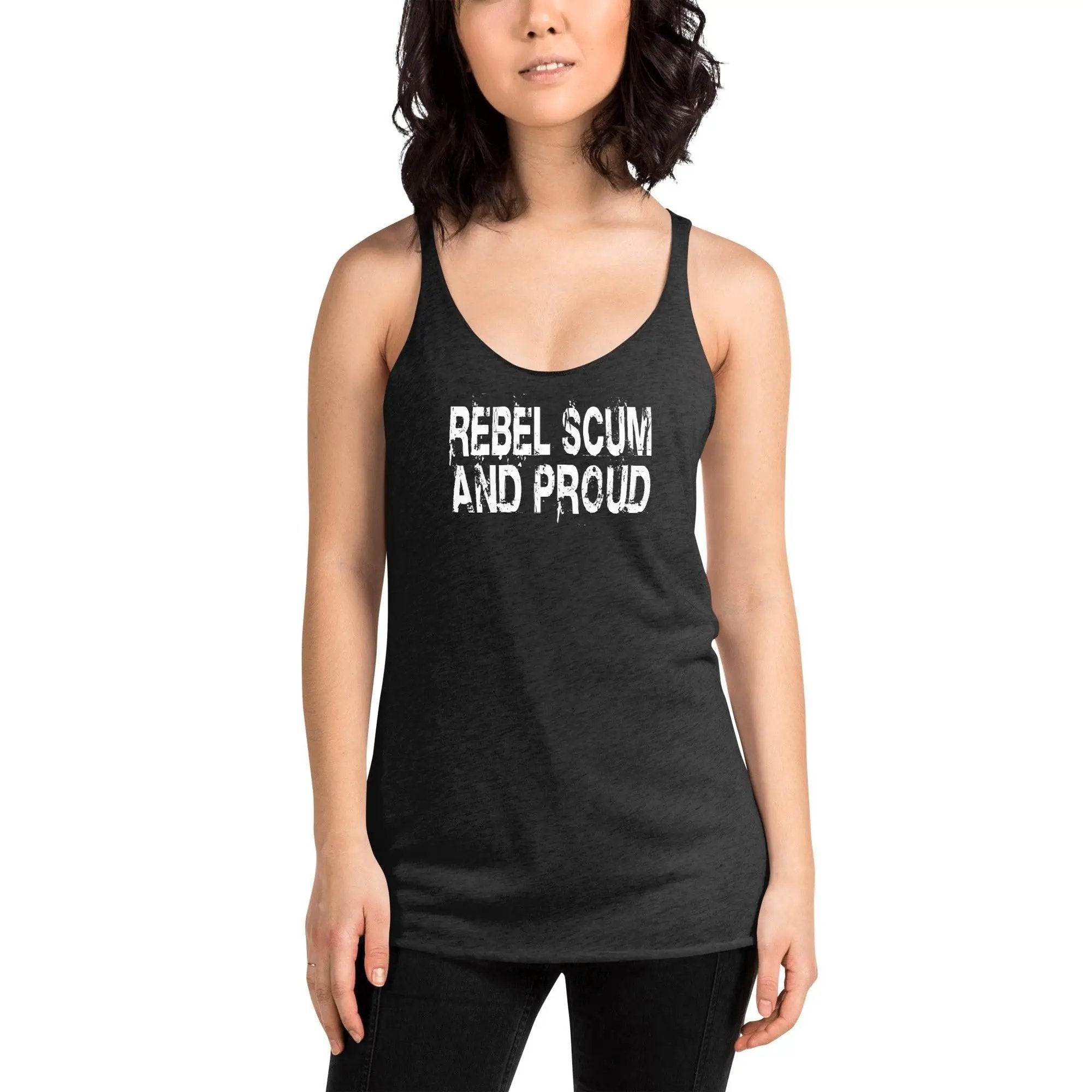 Rebel Scum and Proud Women's Racerback Tank VAWDesigns