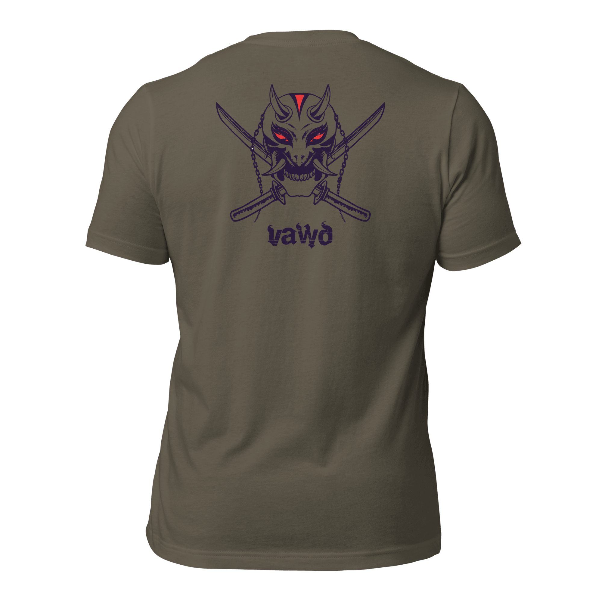 Samurai Demon Unisex t-shirt (BACK) VAWDesigns