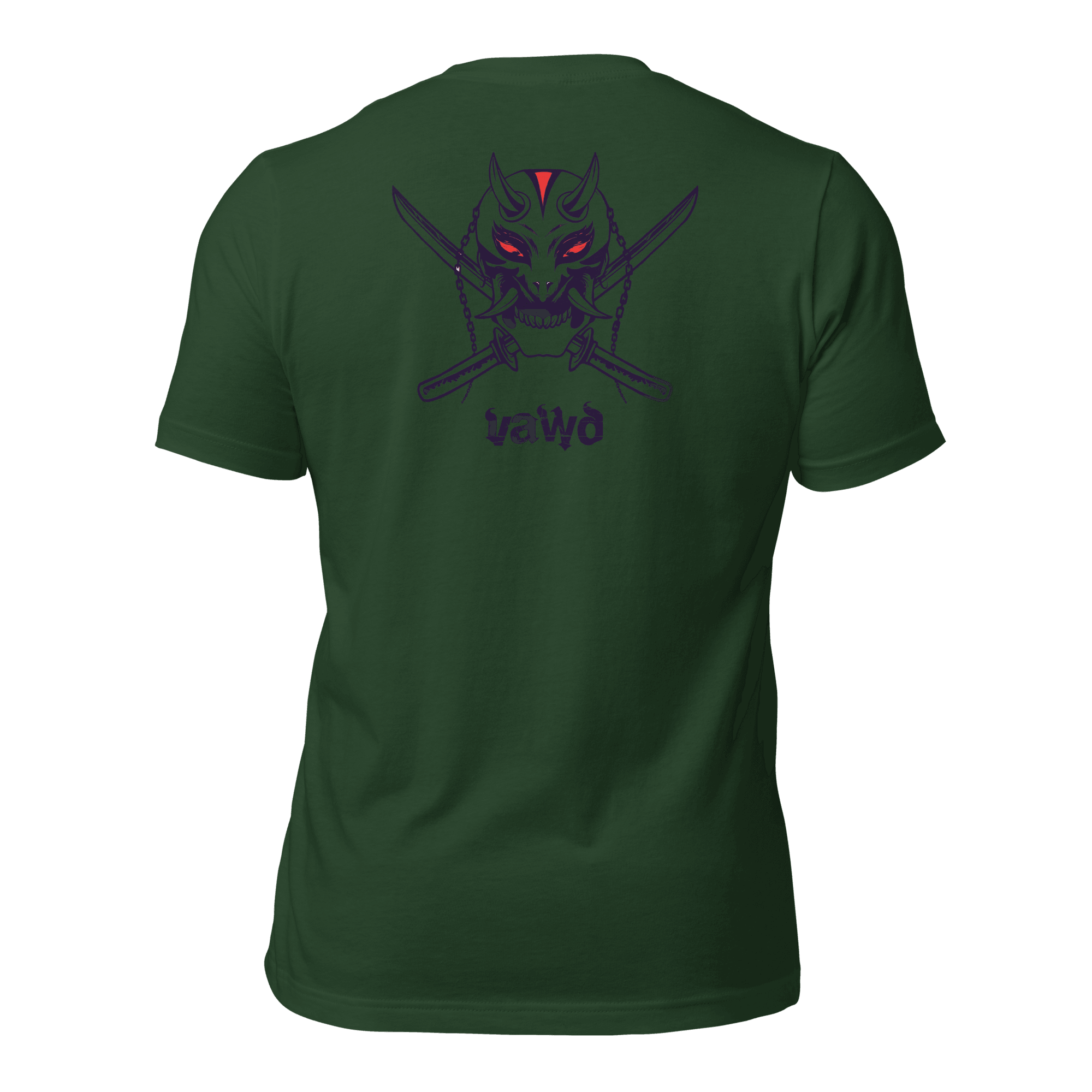 Samurai Demon Unisex t-shirt (BACK) VAWDesigns