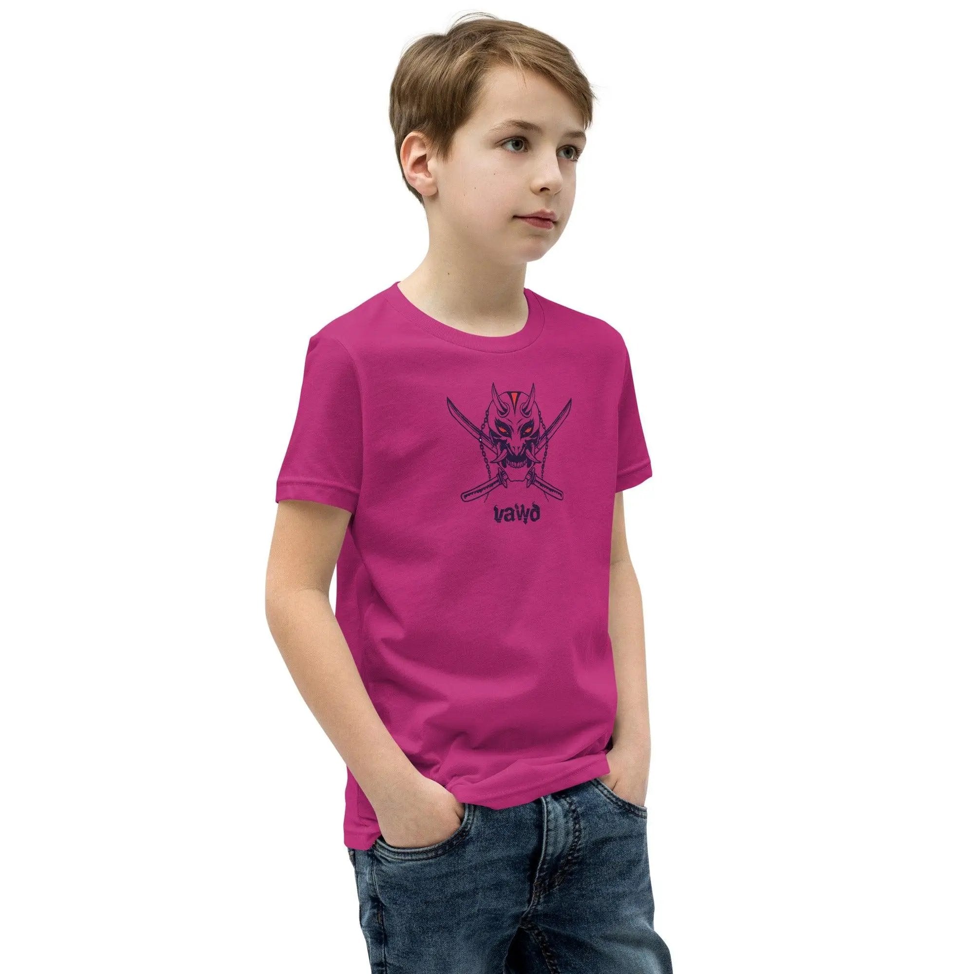 Samurai Demon Youth Short Sleeve T-Shirt VAWDesigns