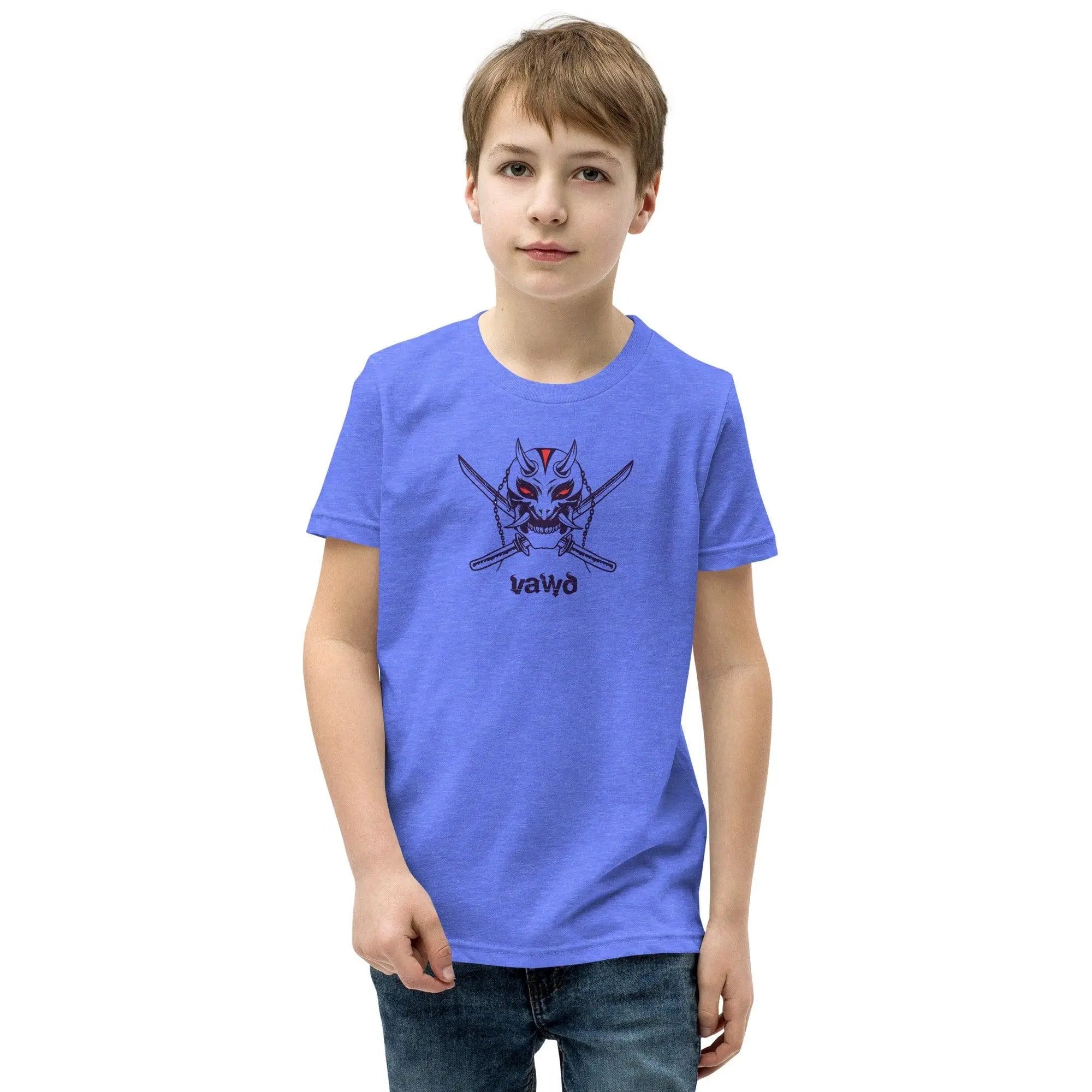 Samurai Demon Youth Short Sleeve T-Shirt VAWDesigns