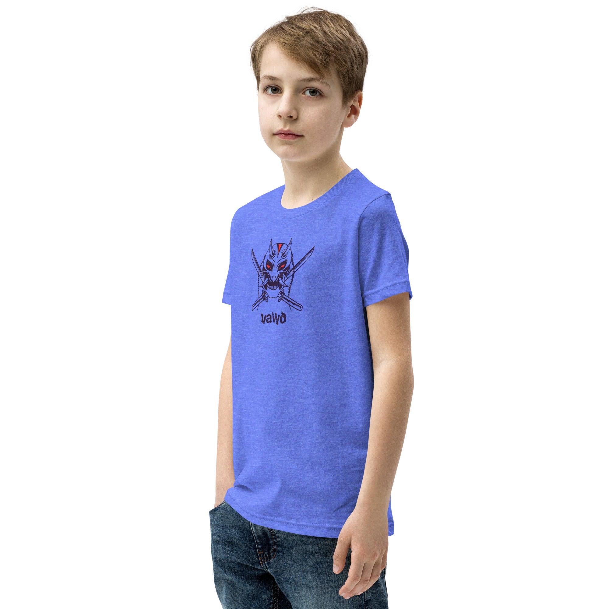 Samurai Demon Youth Short Sleeve T-Shirt VAWDesigns