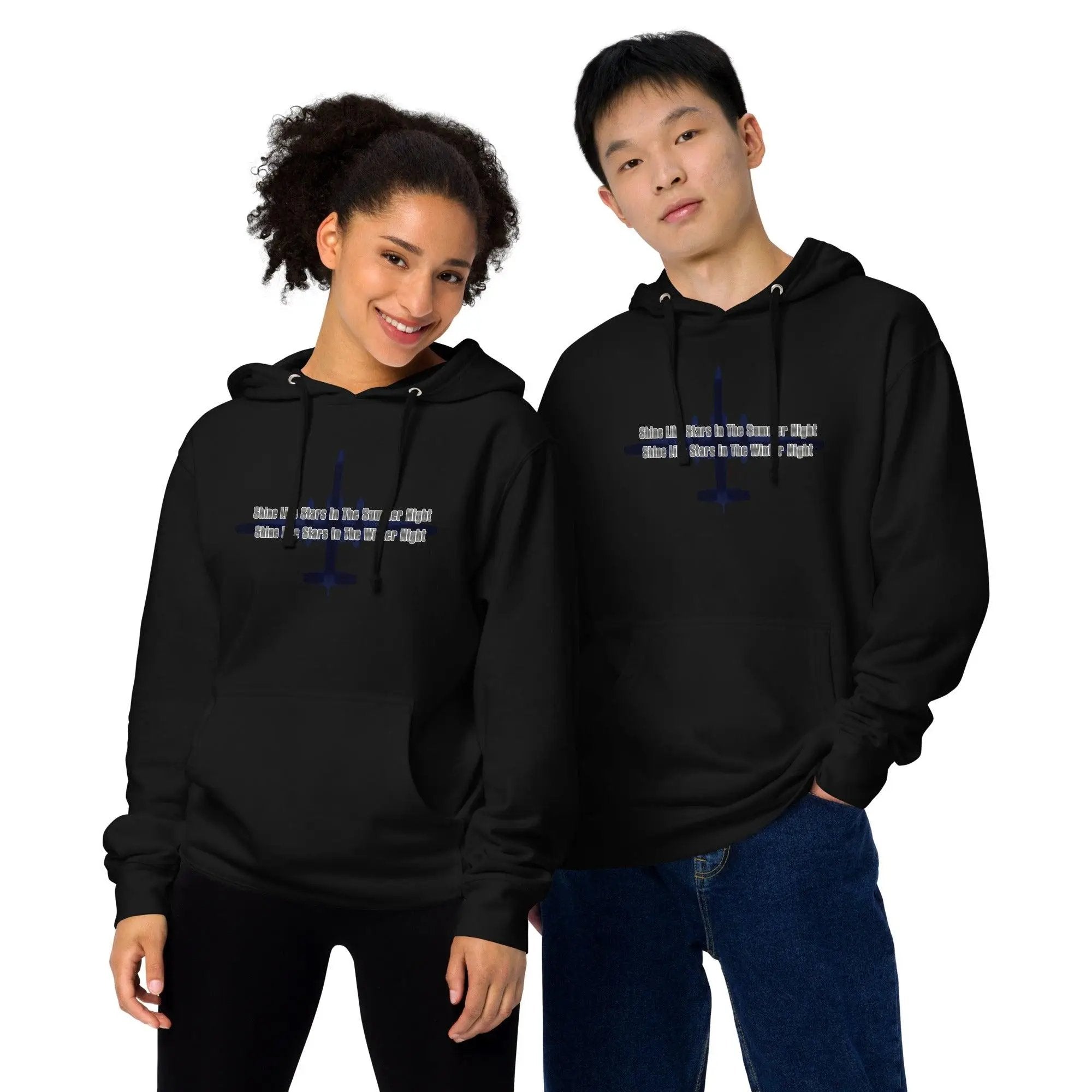 Shine Like Stars Unisex midweight hoodie VAWDesigns