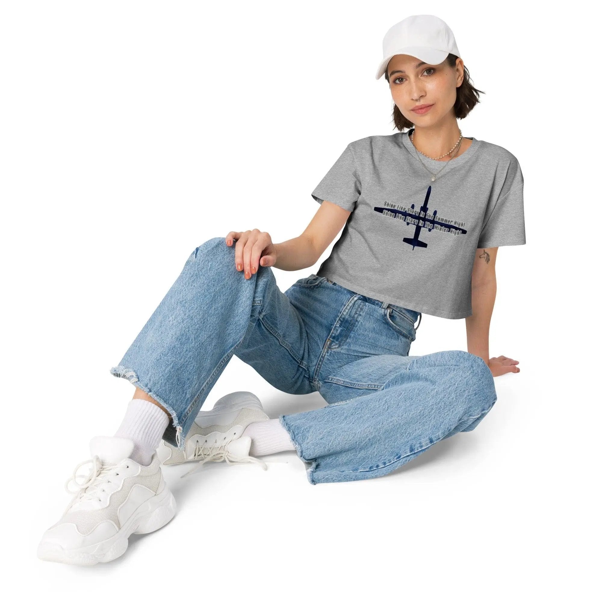 Shine Like Stars Women’s crop top VAWDesigns