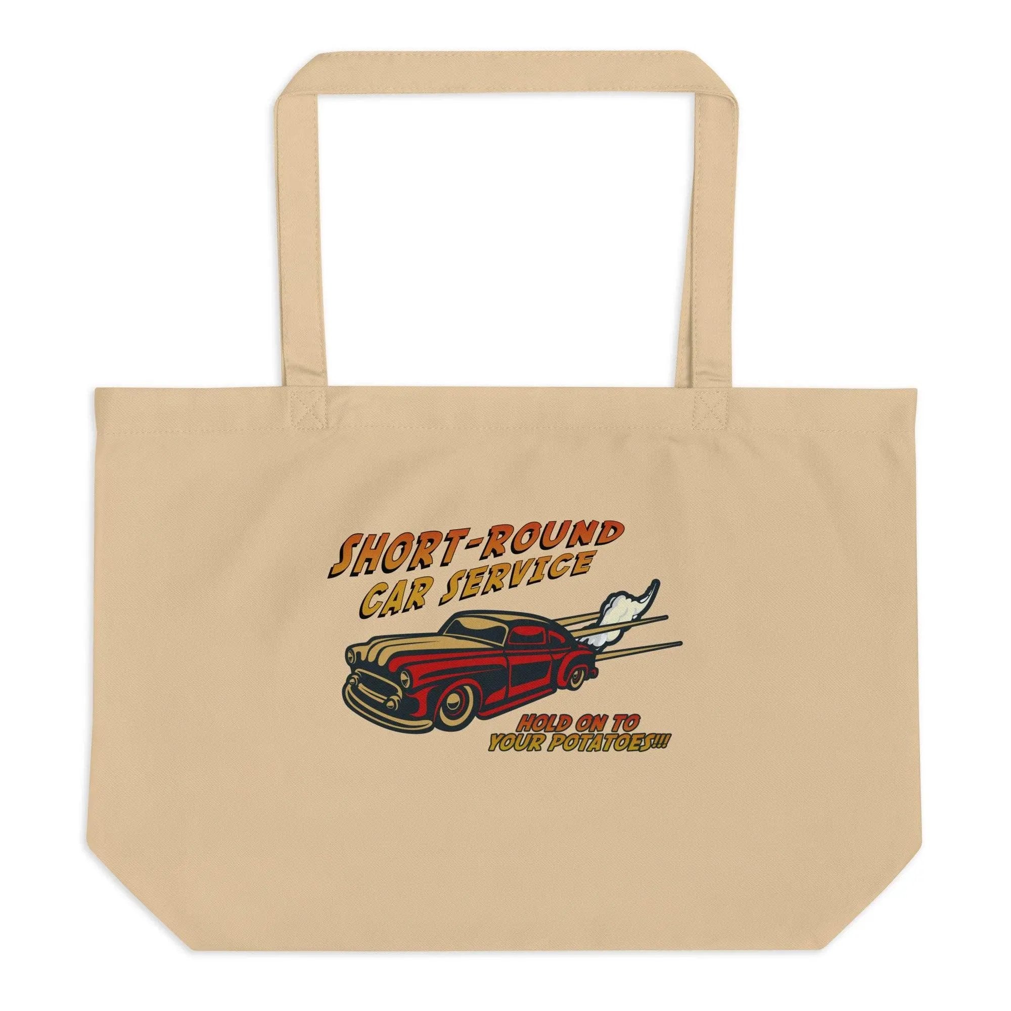 Short-Round Car Service Large organic tote bag VAWDesigns