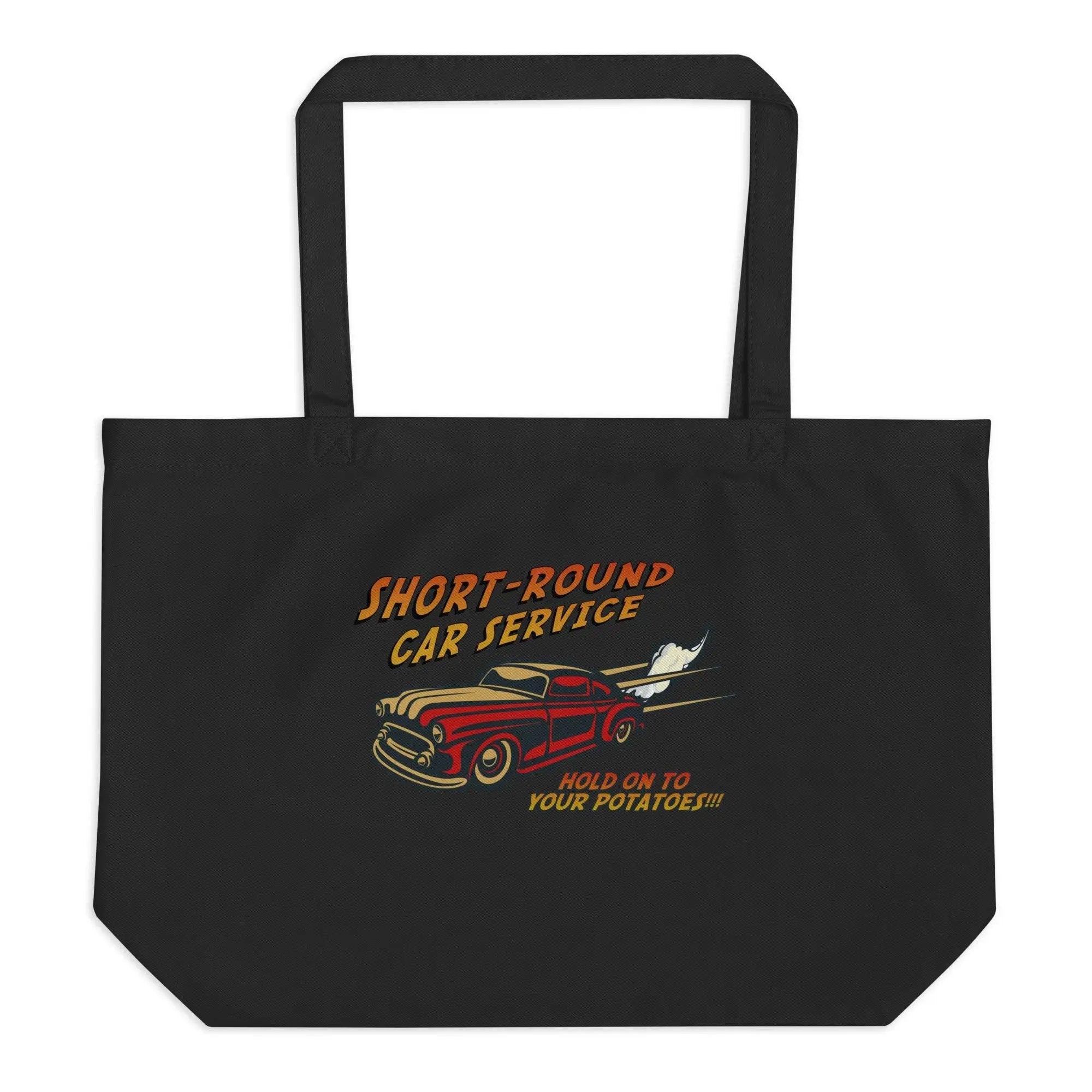 Short-Round Car Service Large organic tote bag VAWDesigns