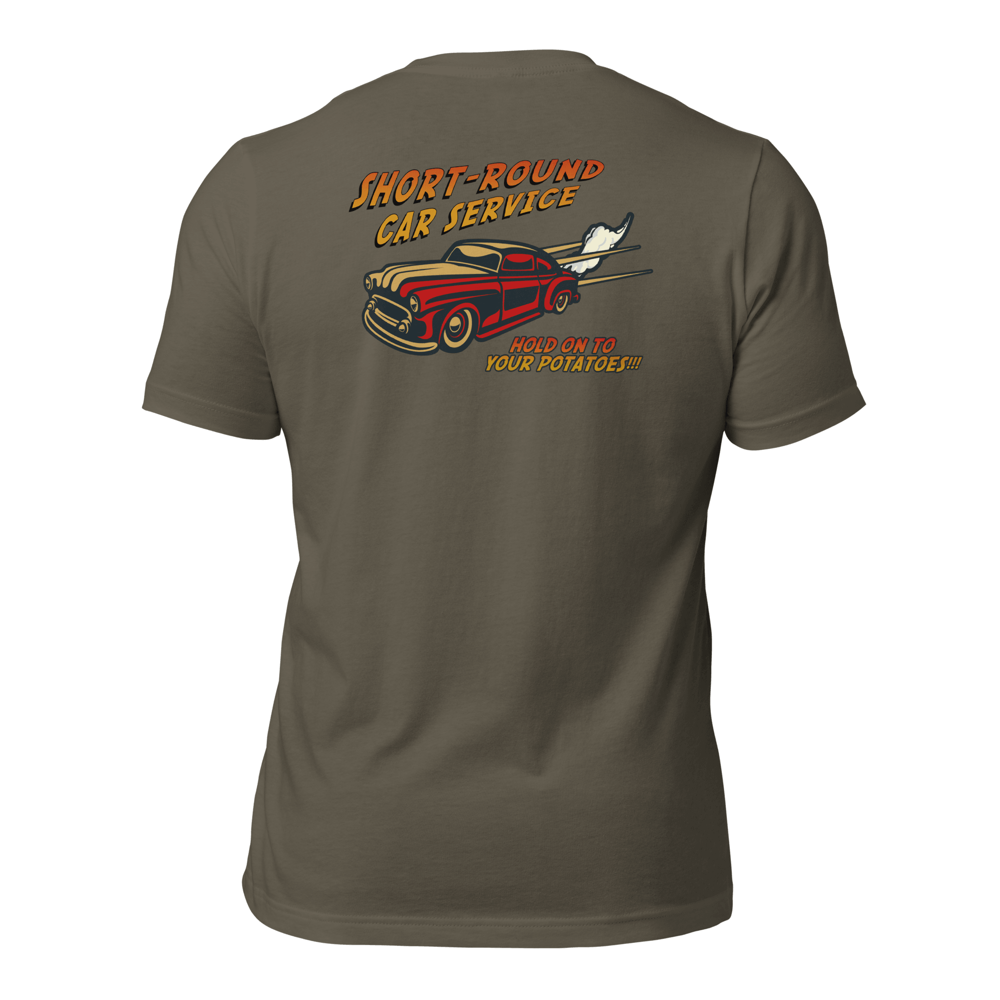 Short-Round Car Service Unisex t-shirt (BACK) VAWDesigns