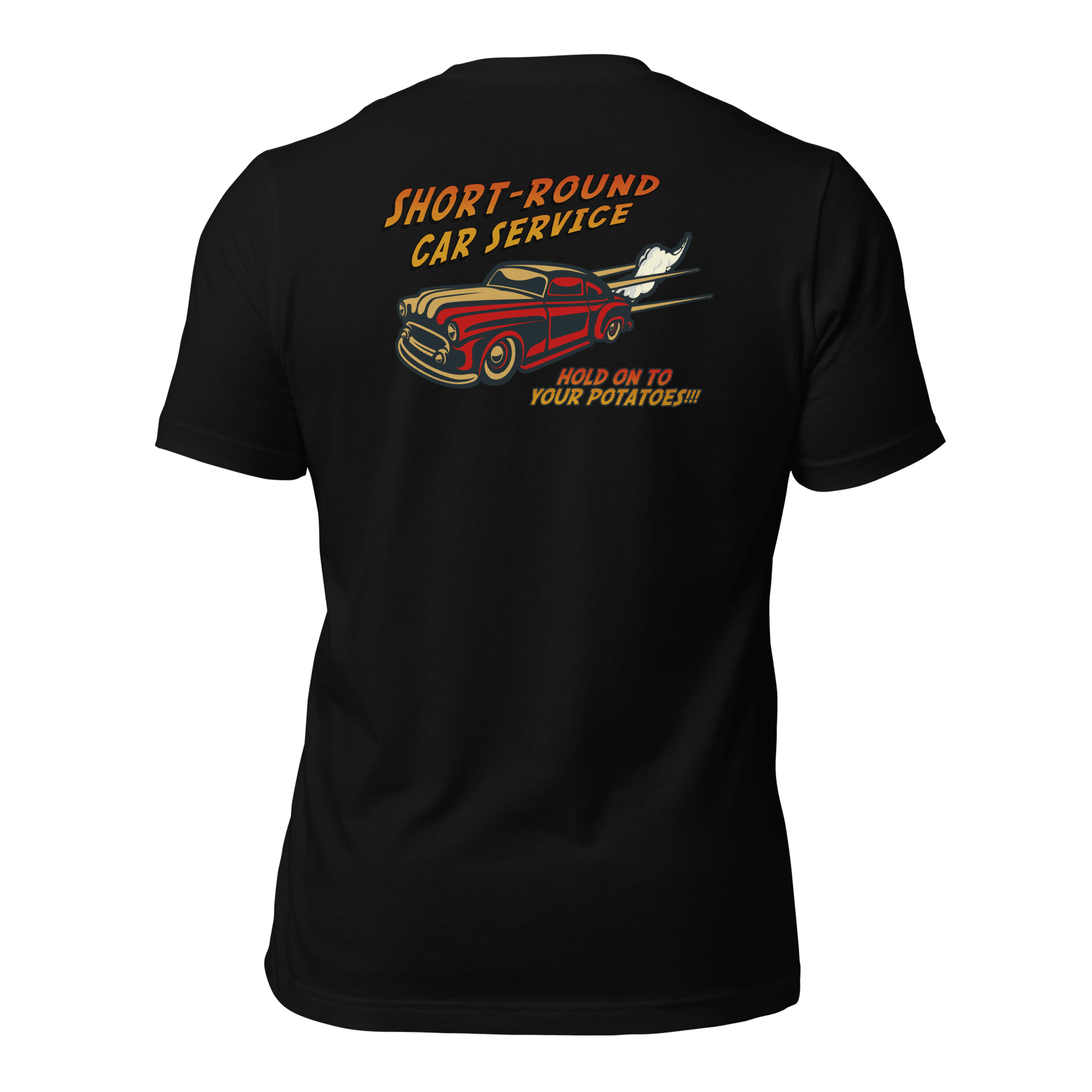 Short-Round Car Service Unisex t-shirt (BACK) VAWDesigns