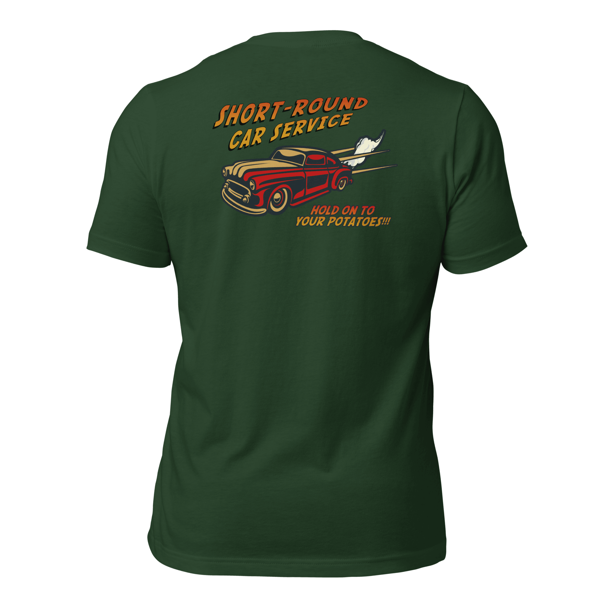 Short-Round Car Service Unisex t-shirt (BACK) VAWDesigns