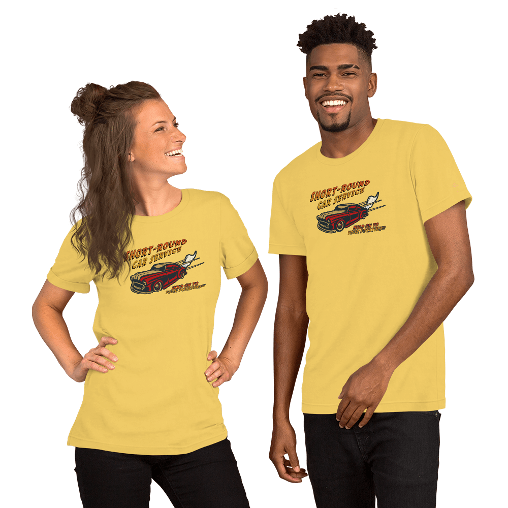 Short-Round Car Service Unisex t-shirt VAWDesigns