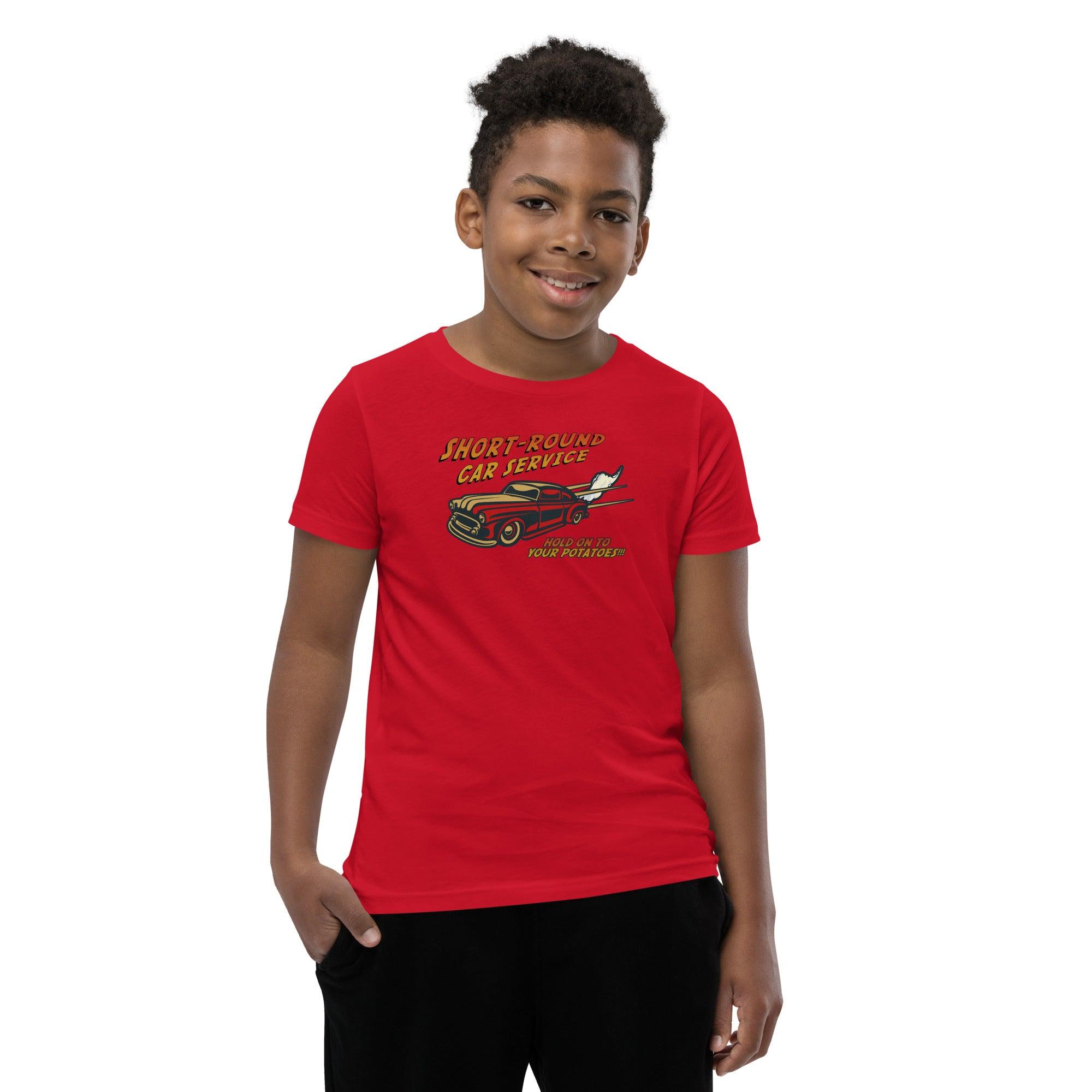 Short-Round Car Service Youth Short Sleeve T-Shirt VAWDesigns