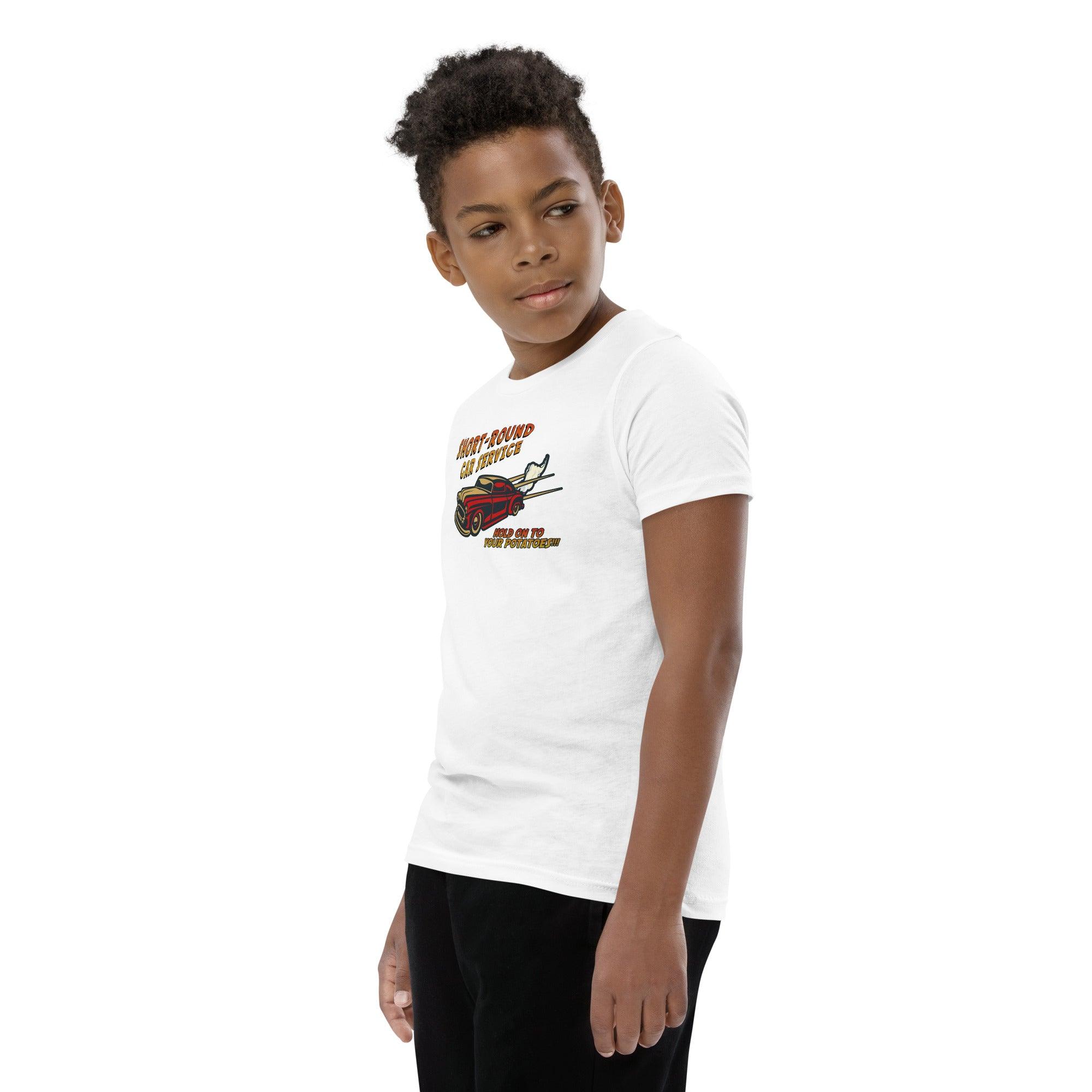 Short-Round Car Service Youth Short Sleeve T-Shirt VAWDesigns