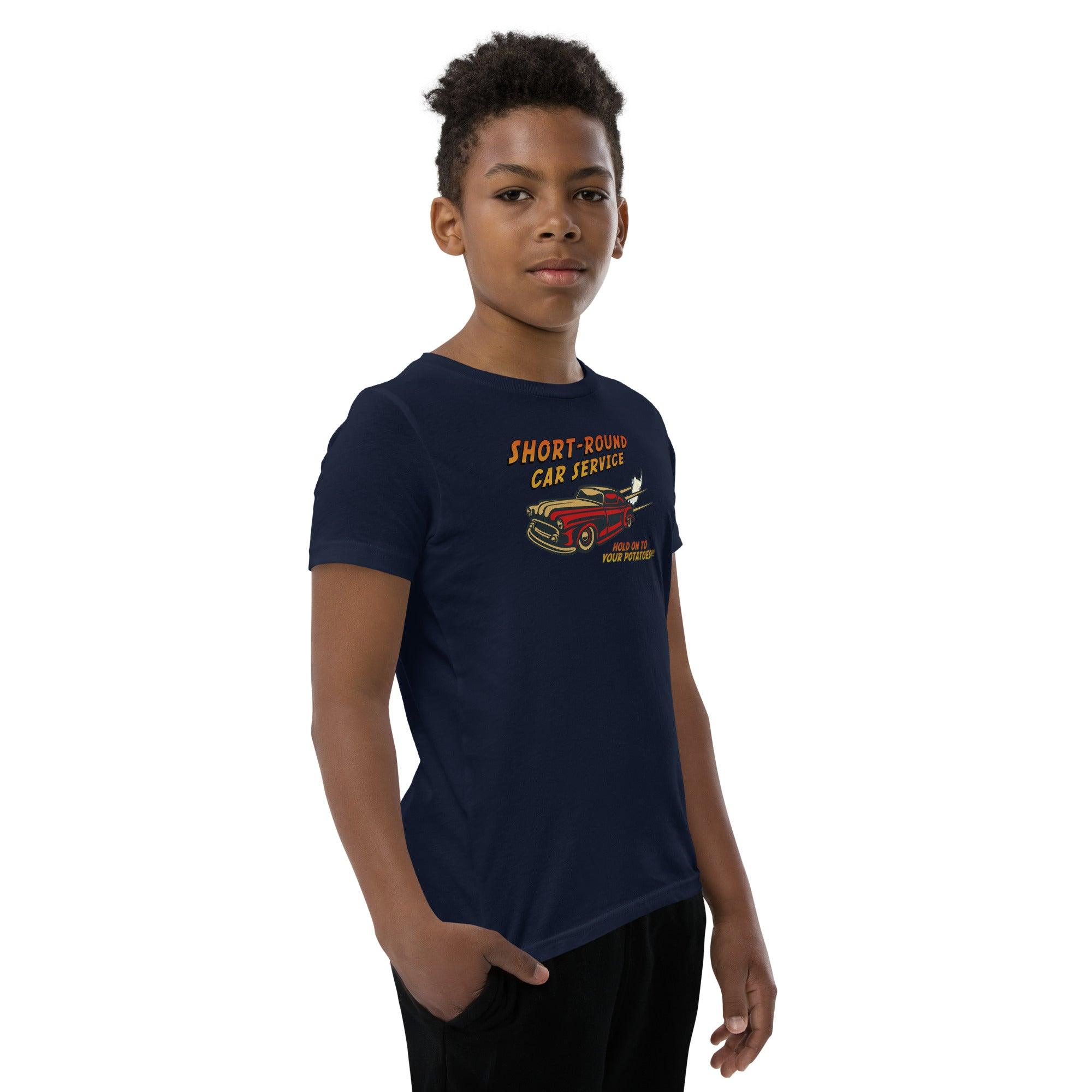 Short-Round Car Service Youth Short Sleeve T-Shirt VAWDesigns