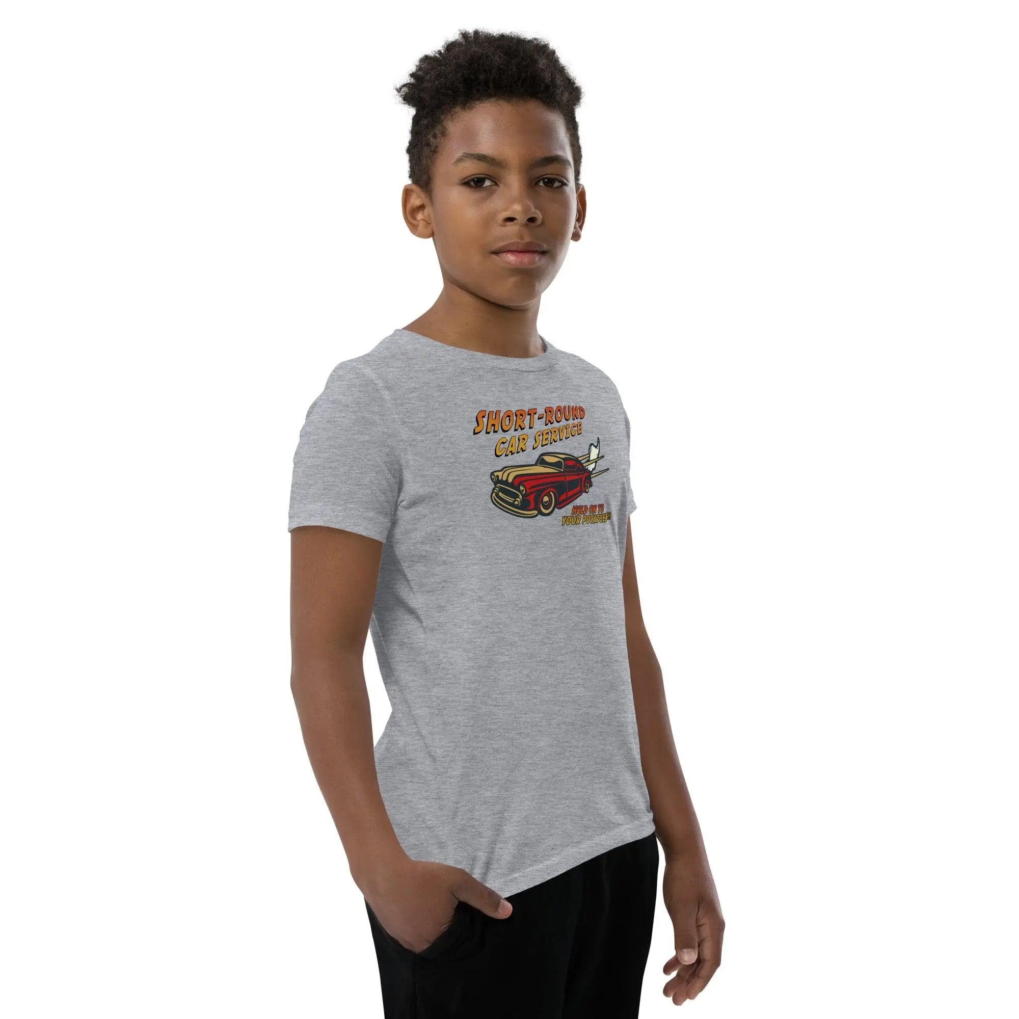 Short-Round Car Service Youth Short Sleeve T-Shirt VAWDesigns