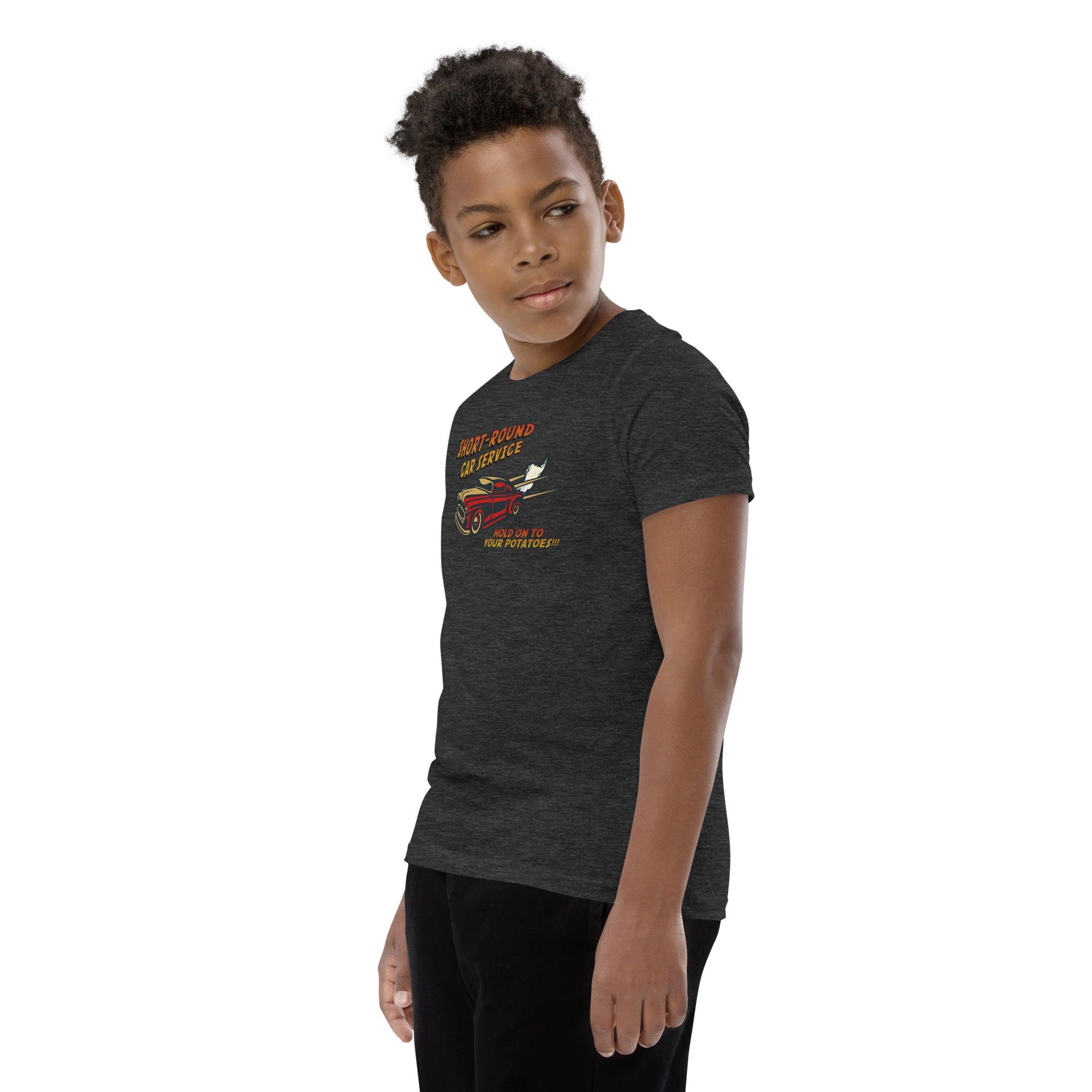 Short-Round Car Service Youth Short Sleeve T-Shirt VAWDesigns