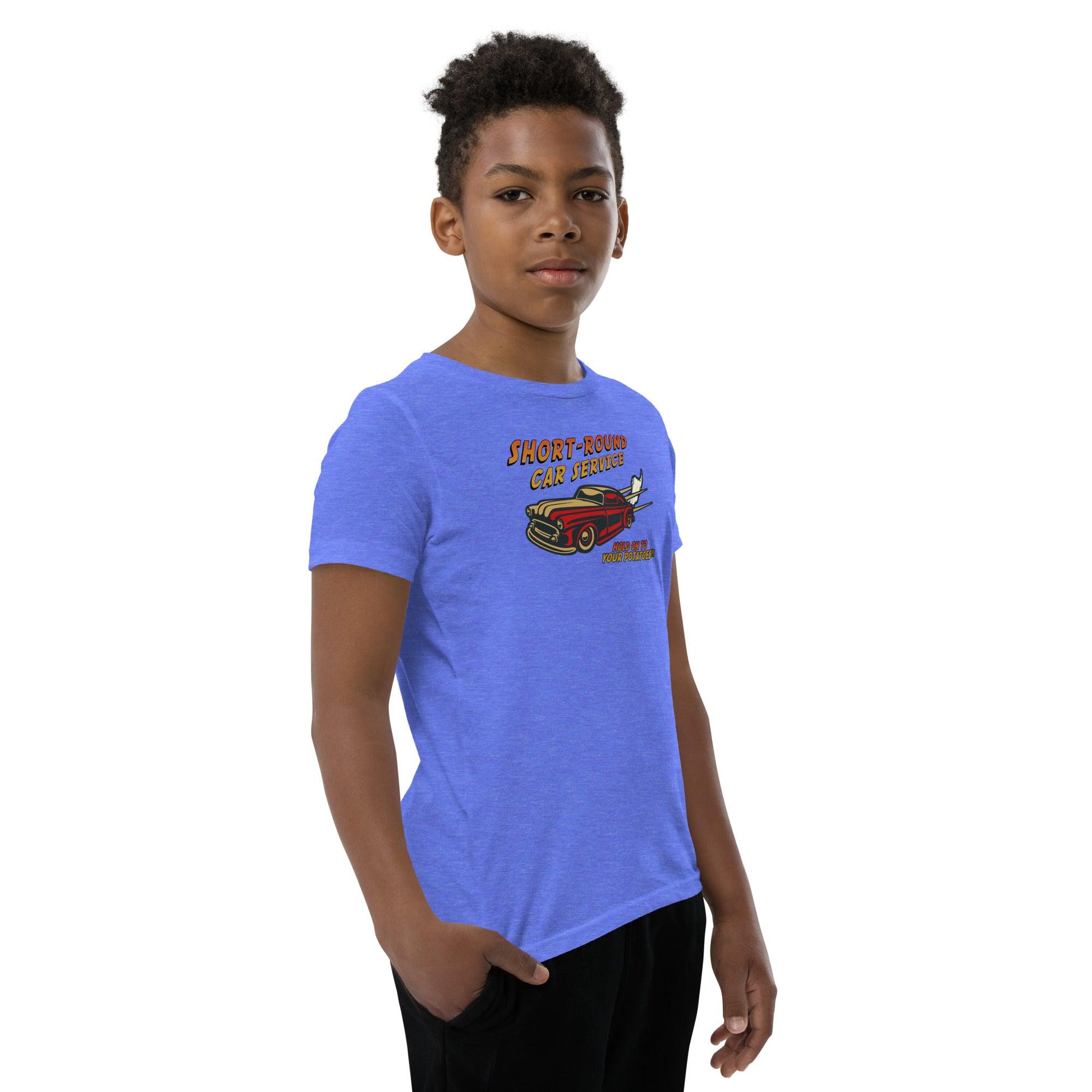 Short-Round Car Service Youth Short Sleeve T-Shirt VAWDesigns