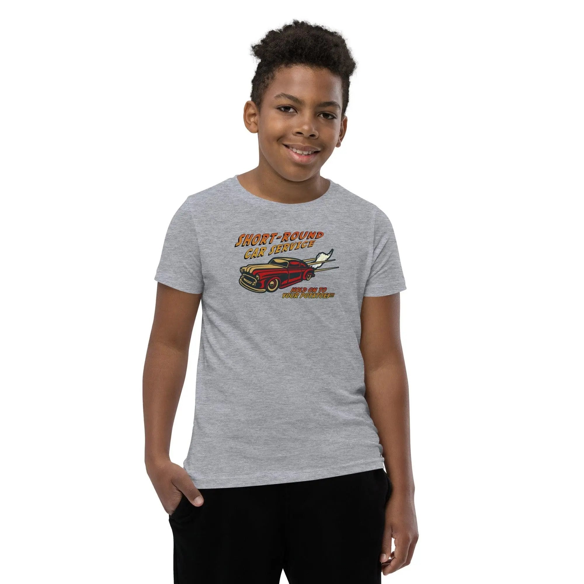 Short-Round Car Service Youth Short Sleeve T-Shirt VAWDesigns