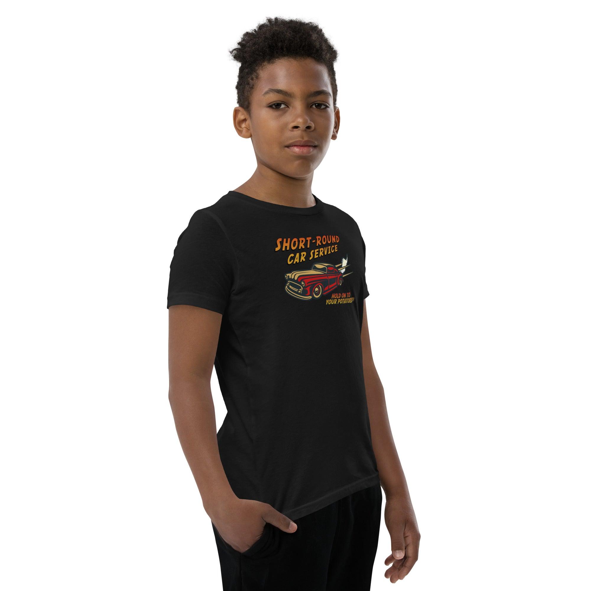 Short-Round Car Service Youth Short Sleeve T-Shirt VAWDesigns