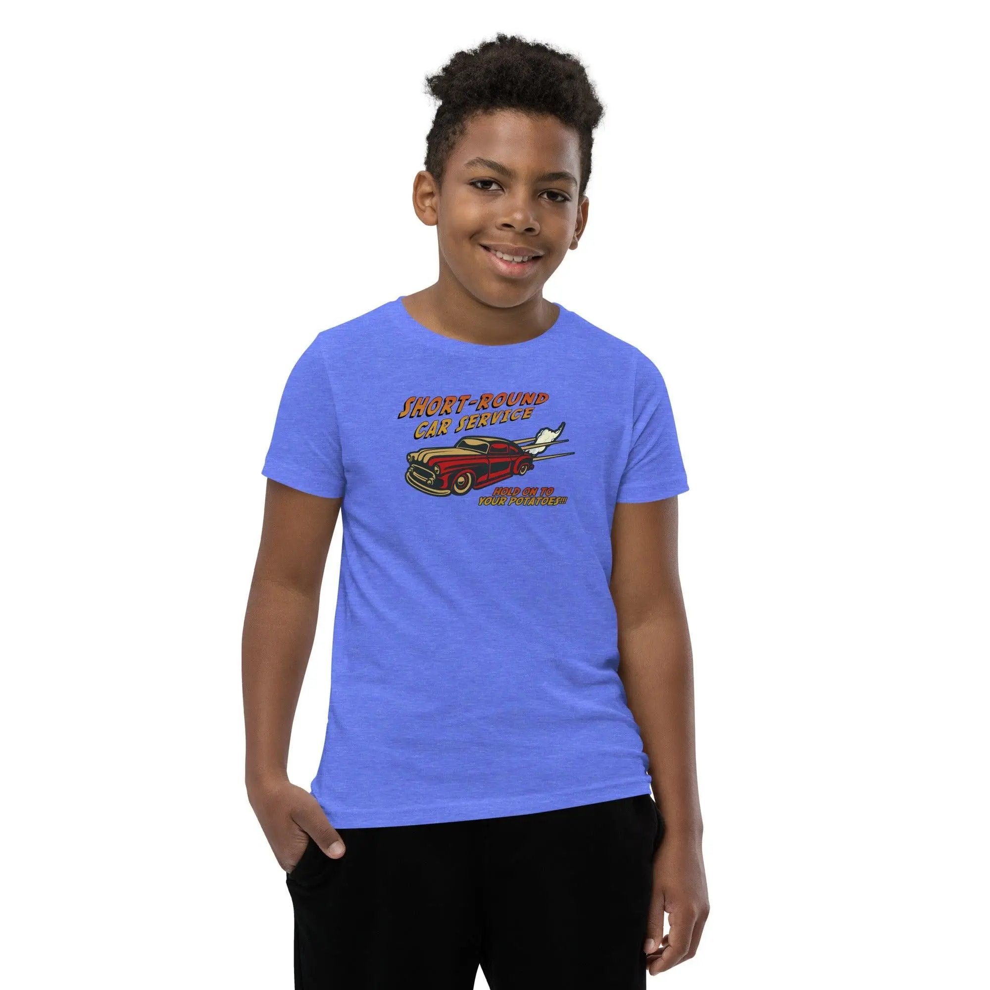 Short-Round Car Service Youth Short Sleeve T-Shirt VAWDesigns