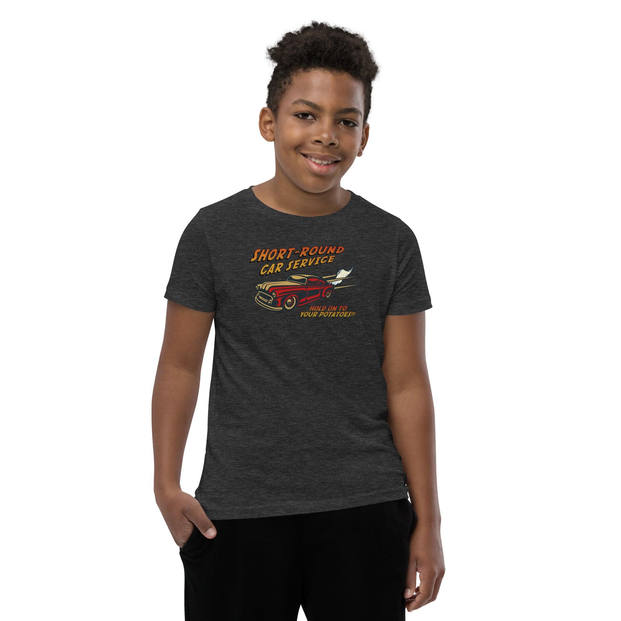 Short-Round Car Service Youth Short Sleeve T-Shirt VAWDesigns