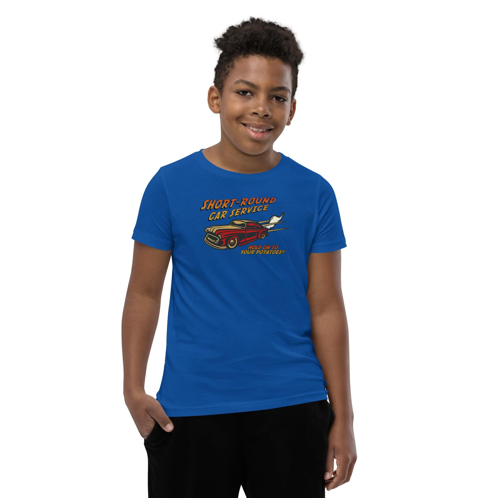 Short-Round Car Service Youth Short Sleeve T-Shirt VAWDesigns