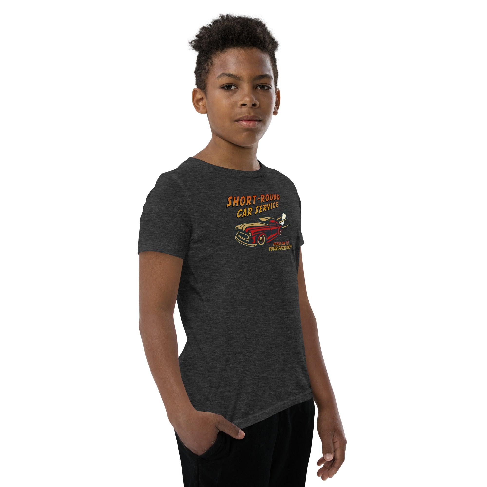 Short-Round Car Service Youth Short Sleeve T-Shirt VAWDesigns