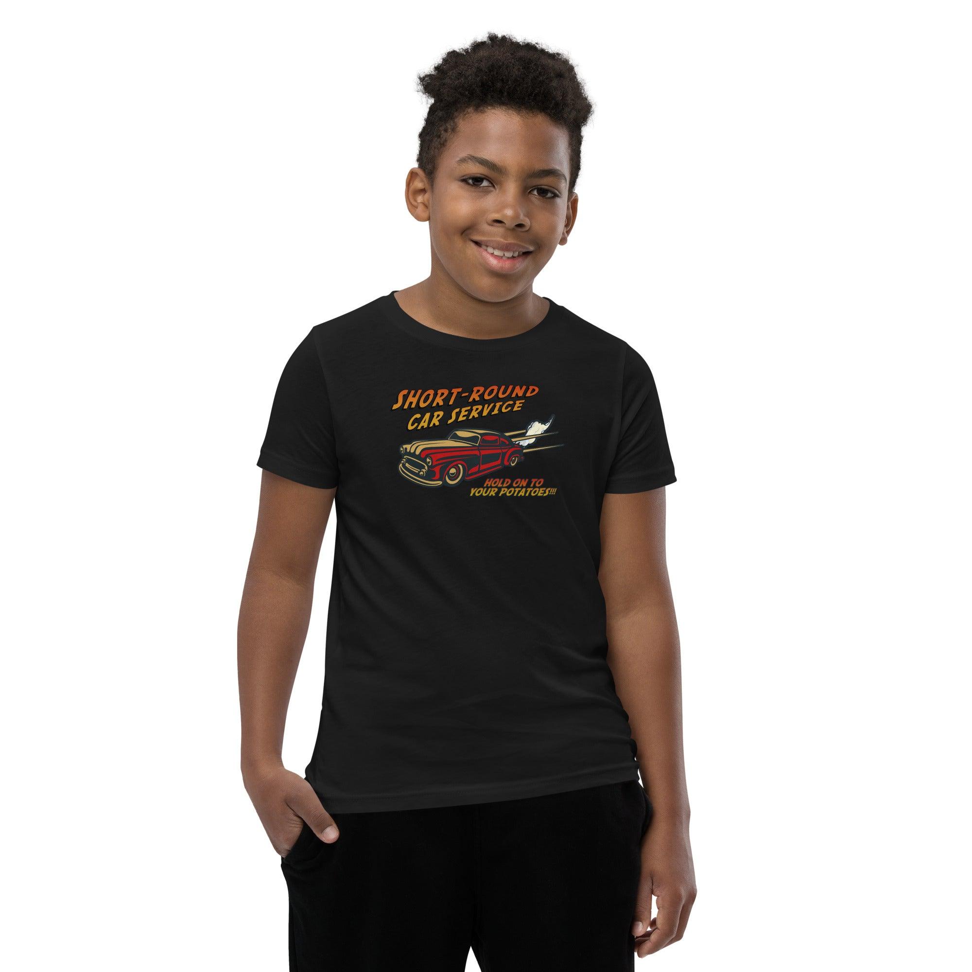 Short-Round Car Service Youth Short Sleeve T-Shirt VAWDesigns