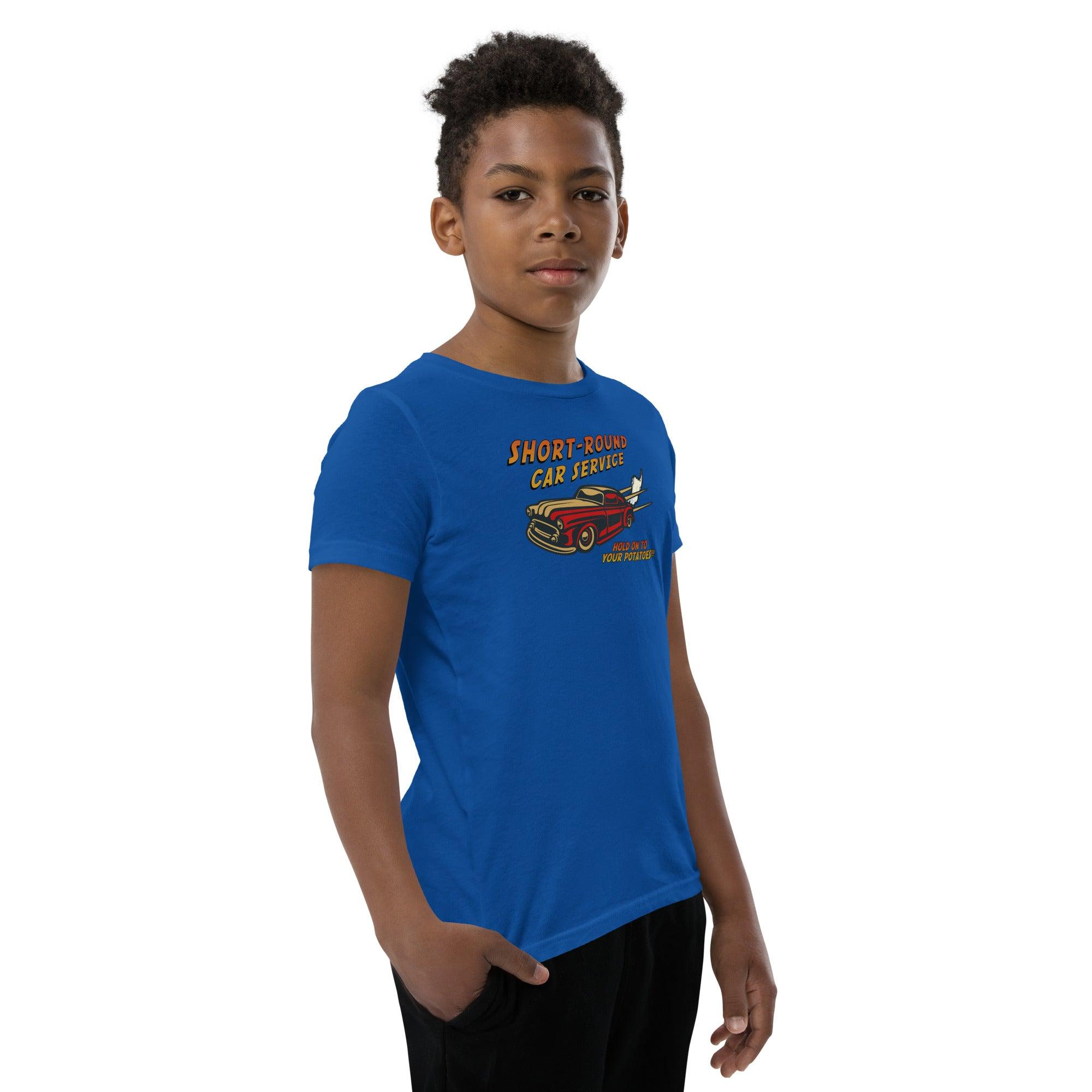 Short-Round Car Service Youth Short Sleeve T-Shirt VAWDesigns