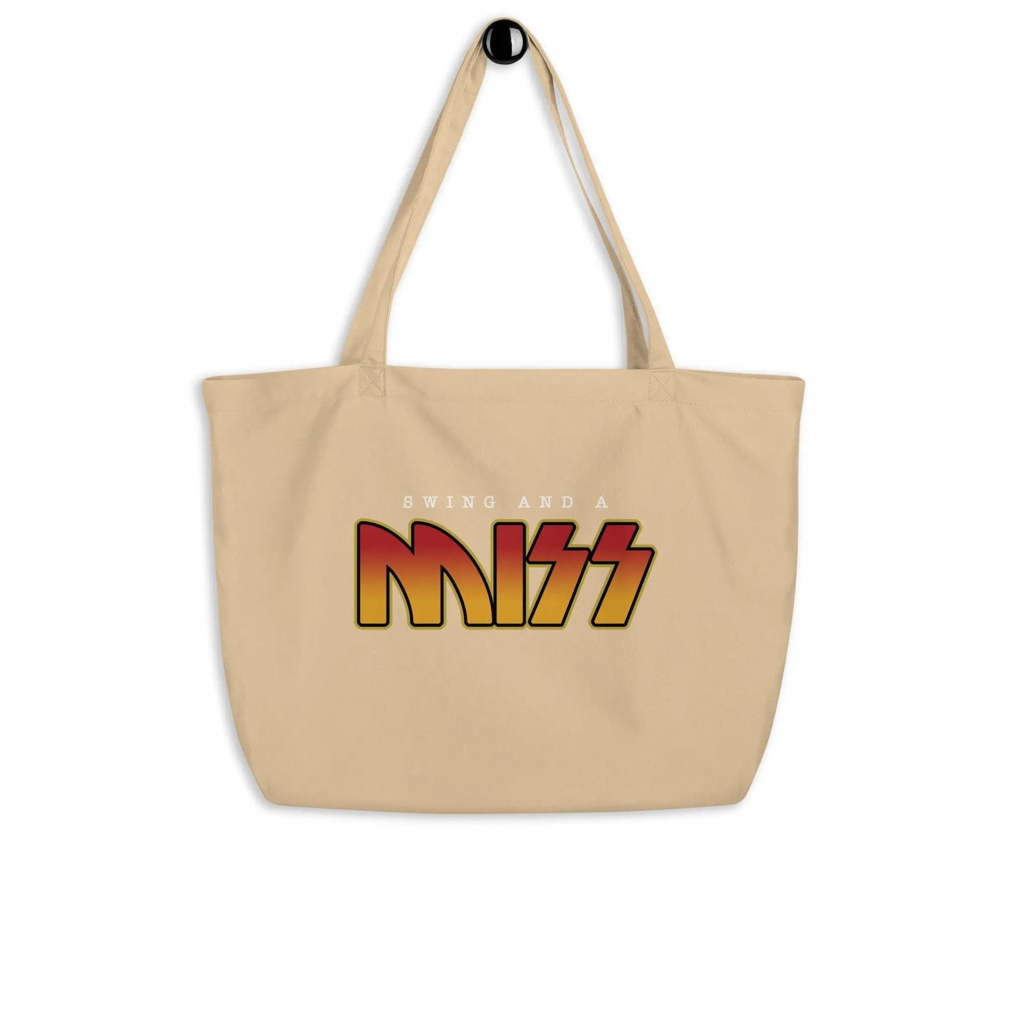 Swing and a Miss Large organic tote bag VAWDesigns