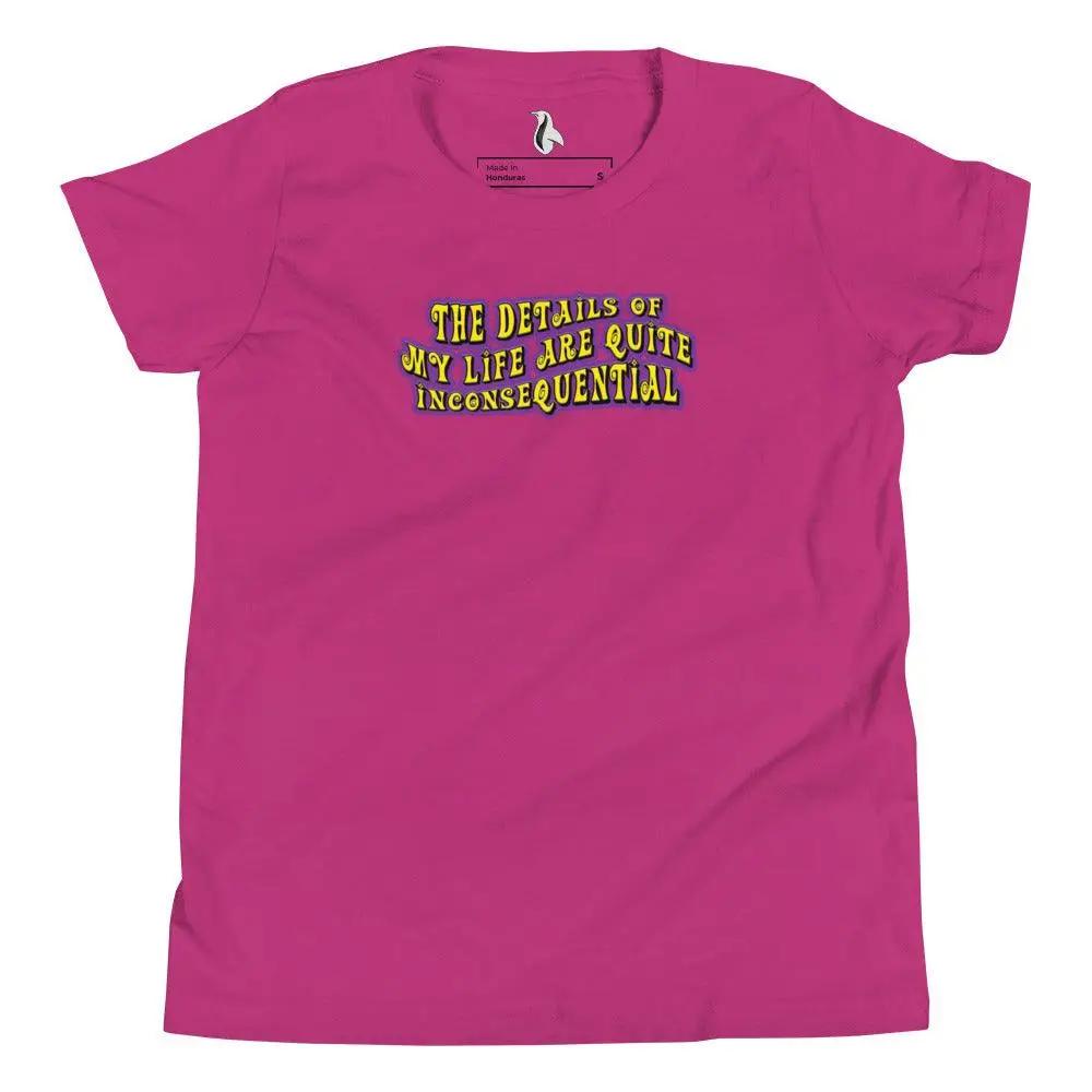 The Details of My Life...Youth Short Sleeve T-Shirt