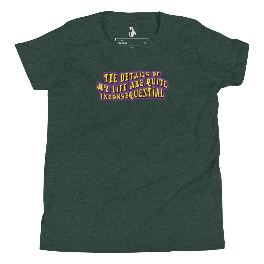 The Details of My Life...Youth Short Sleeve T-Shirt