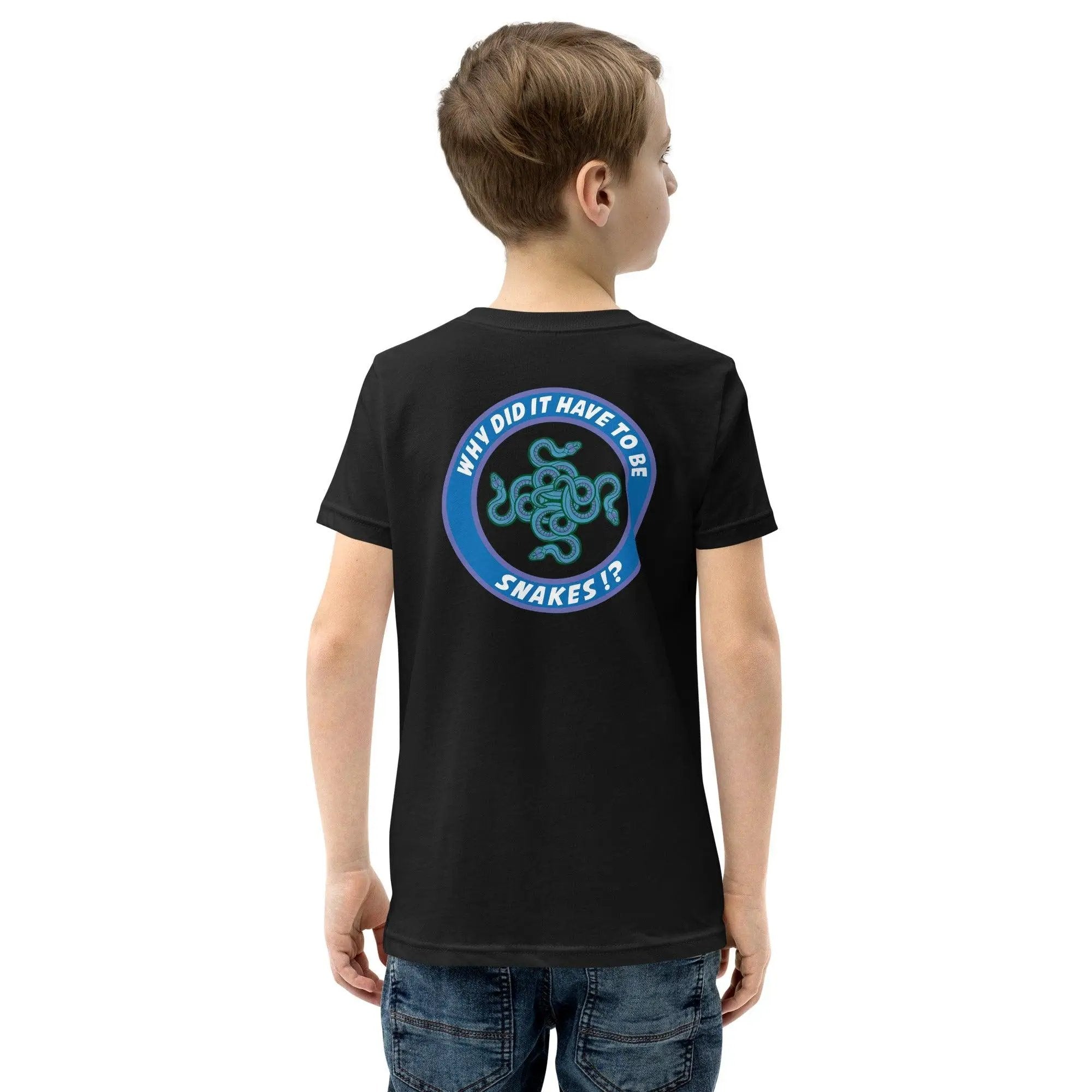 Why Did It Have To Be Snakes? Youth Short Sleeve T-Shirt VAWDesigns