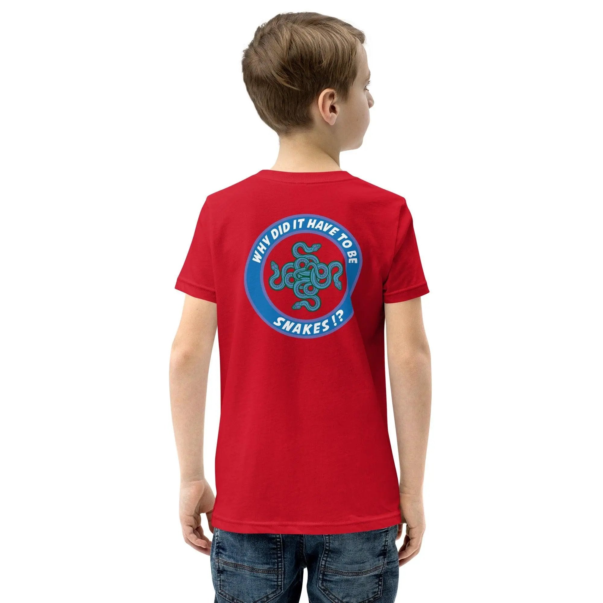 Why Did It Have To Be Snakes? Youth Short Sleeve T-Shirt VAWDesigns
