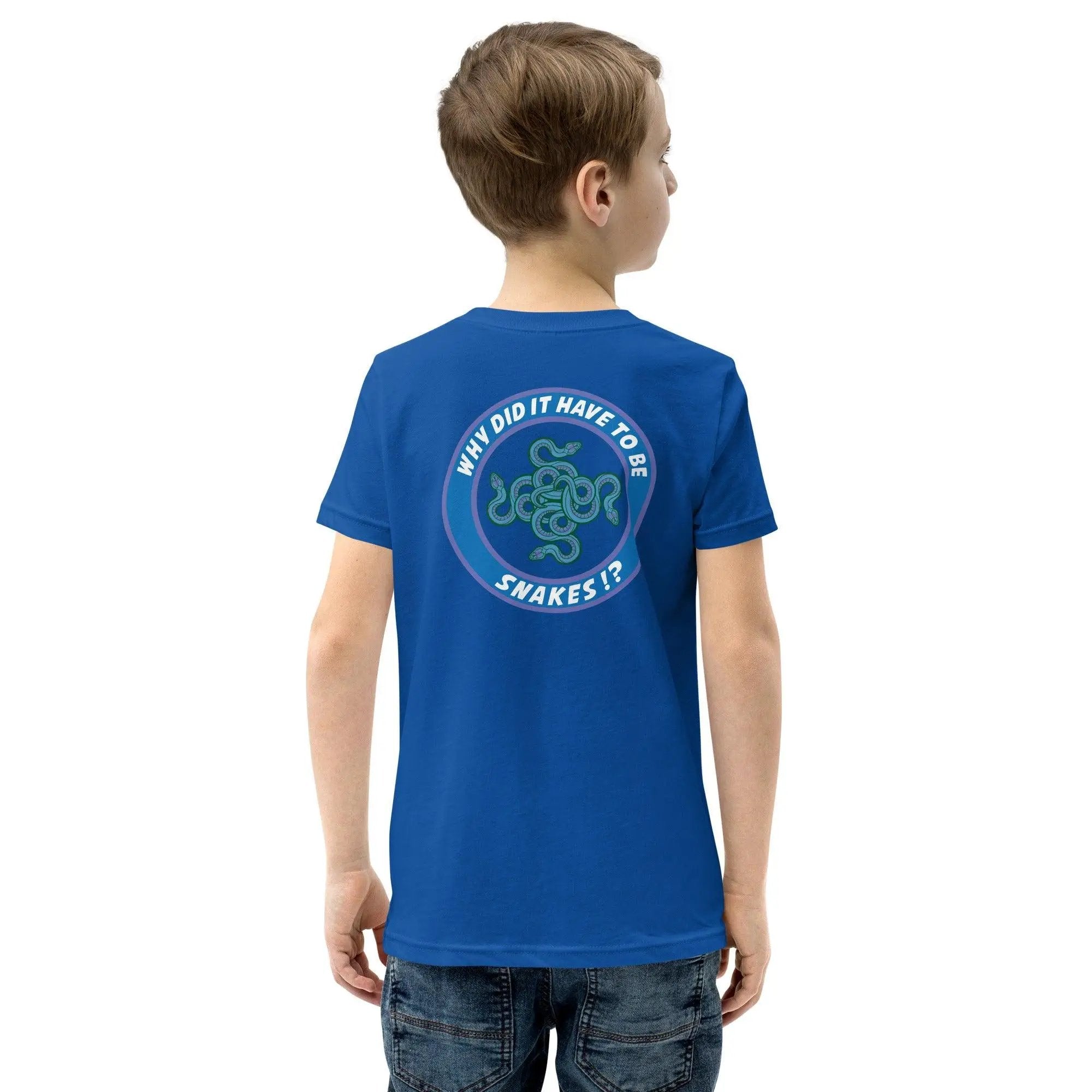 Why Did It Have To Be Snakes? Youth Short Sleeve T-Shirt VAWDesigns