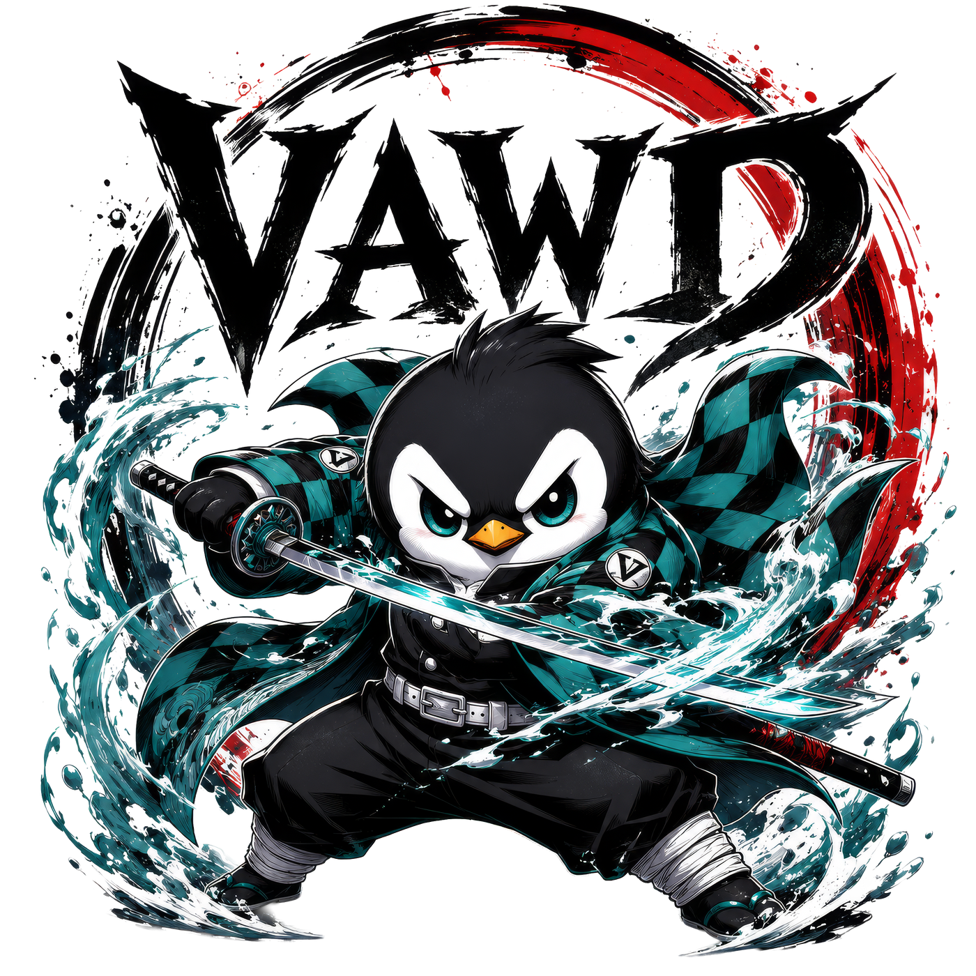 Anime Demon Hunter Penguin Design