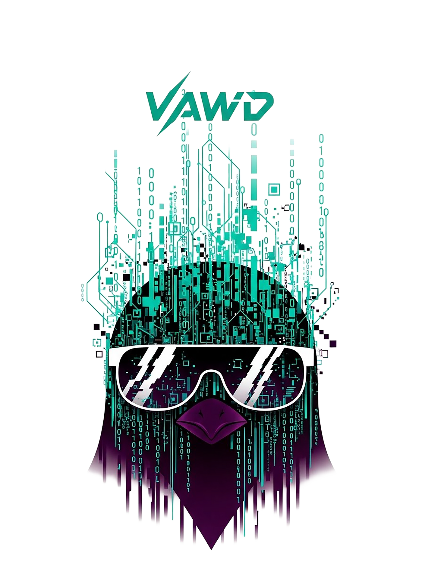Neon Data Penguin