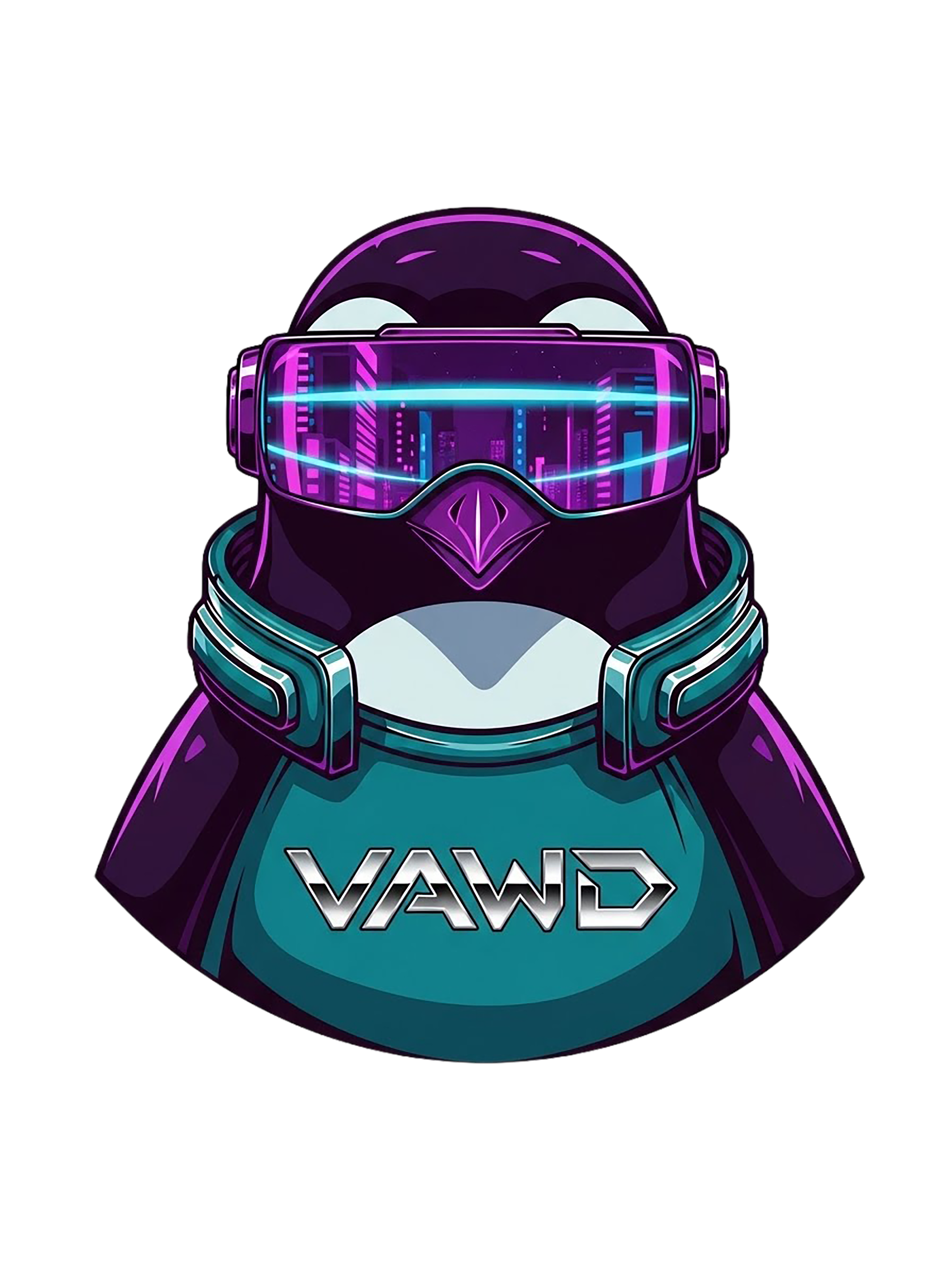 Futuristic Cyber Penguin