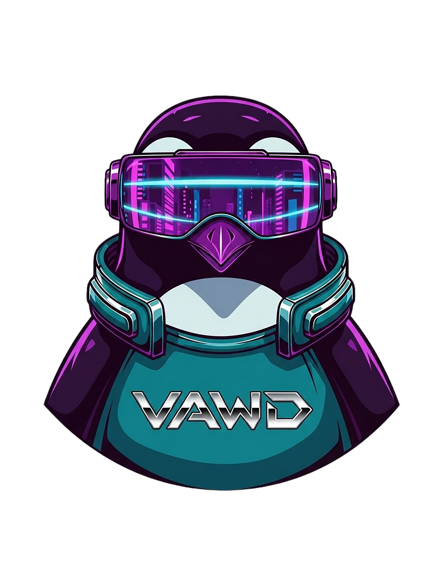 Futuristic Cyber Penguin