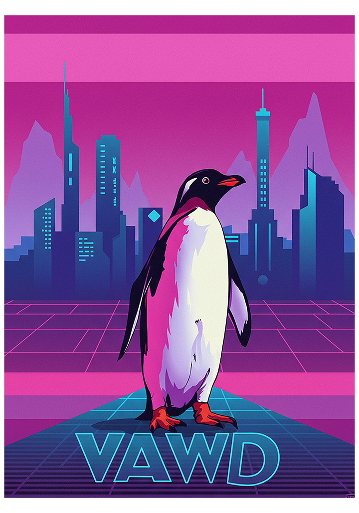Pink Cyber Penguin