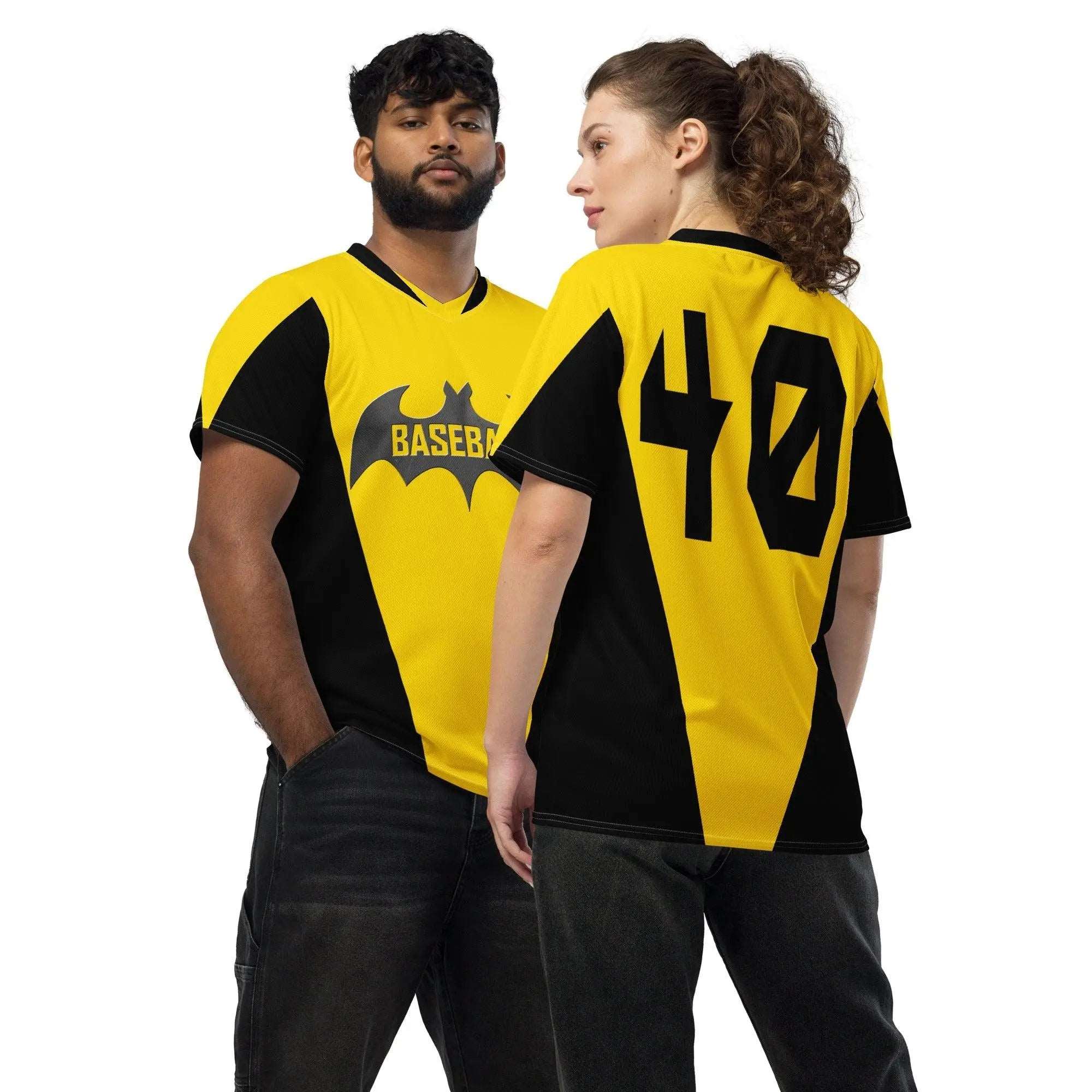 Baseball Bat Recycled unisex sports jersey
