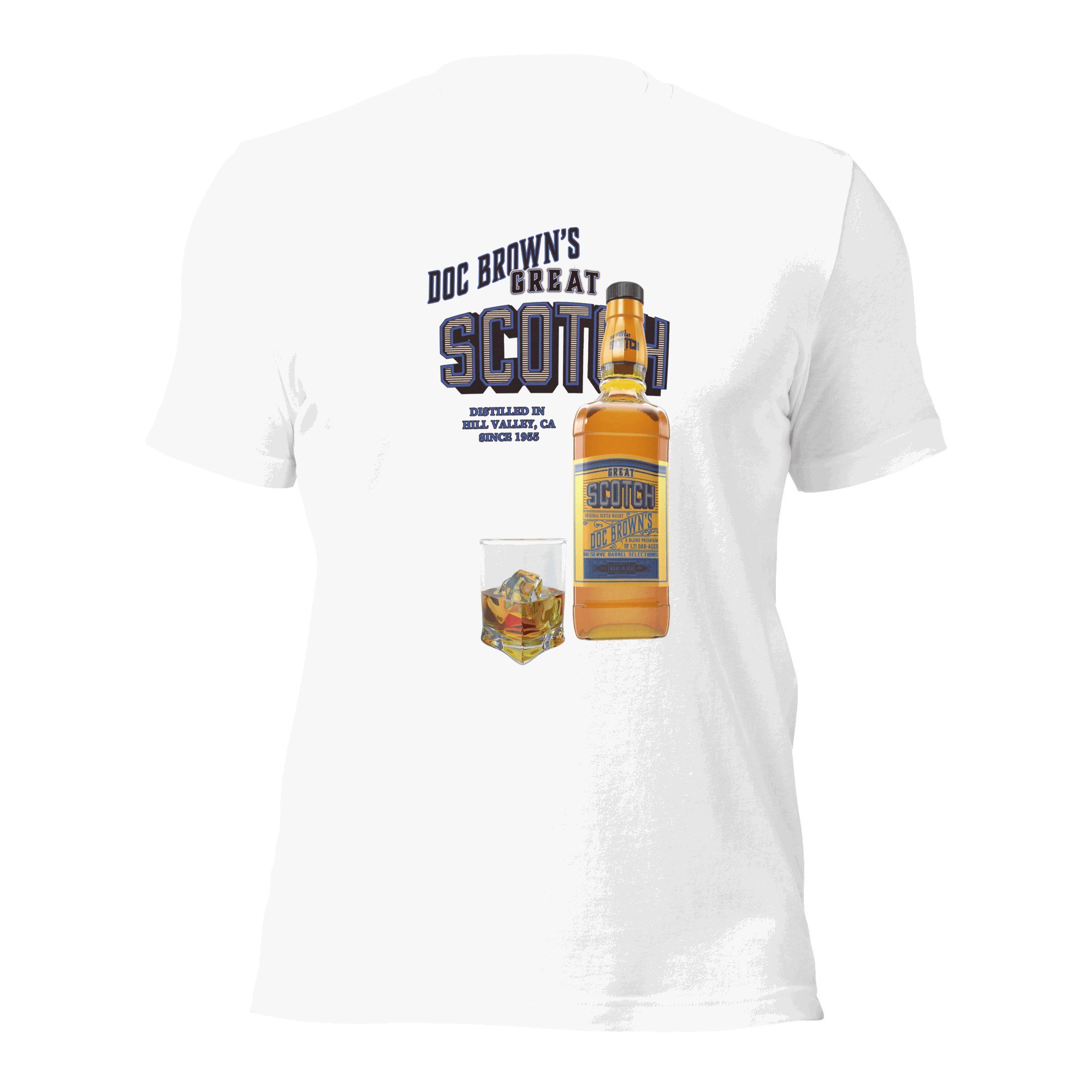 Doc Brown's Great Scotch Unisex t-shirt VAWDesigns