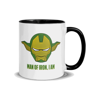 Man Of Iron, I Am Mug with Color Inside VAWDesigns
