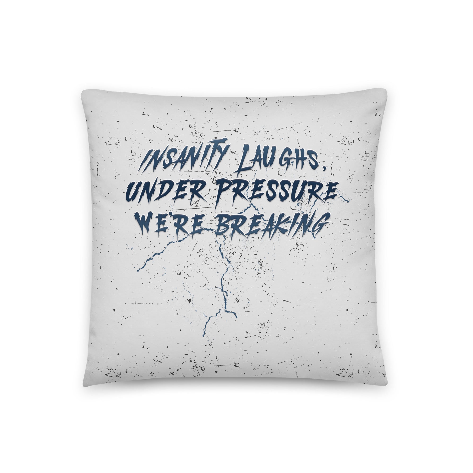 gray pillow with a music quote