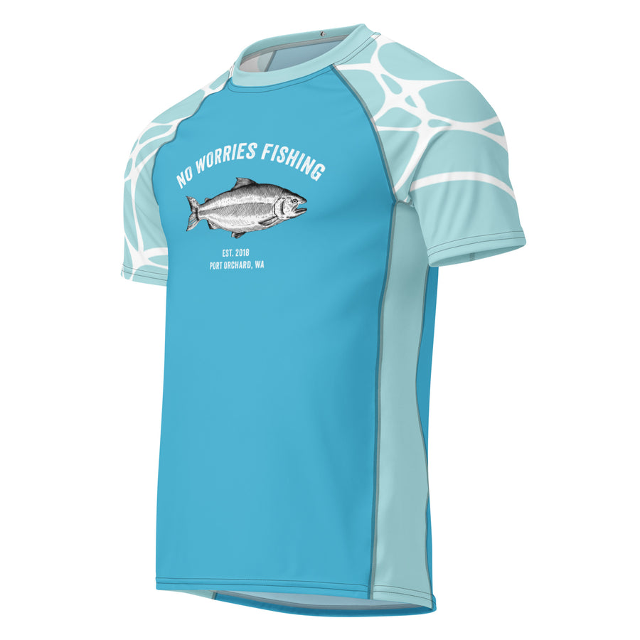 No Worries Fishing All-over print men’s rash guard