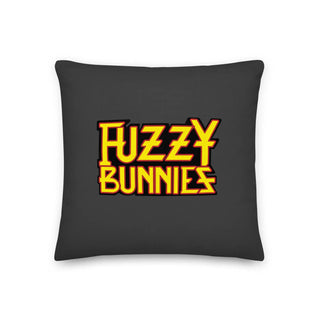 Black pillow with Fuzzy Bunnies