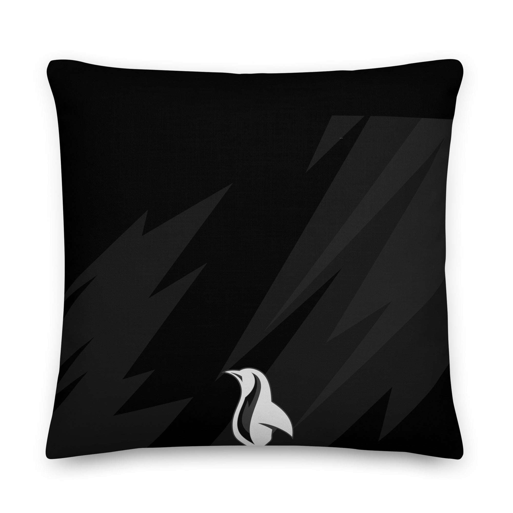 Black pillow with a Bat and baseball