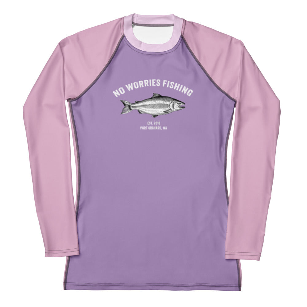 No Worries Fishing Women's Rash Guard