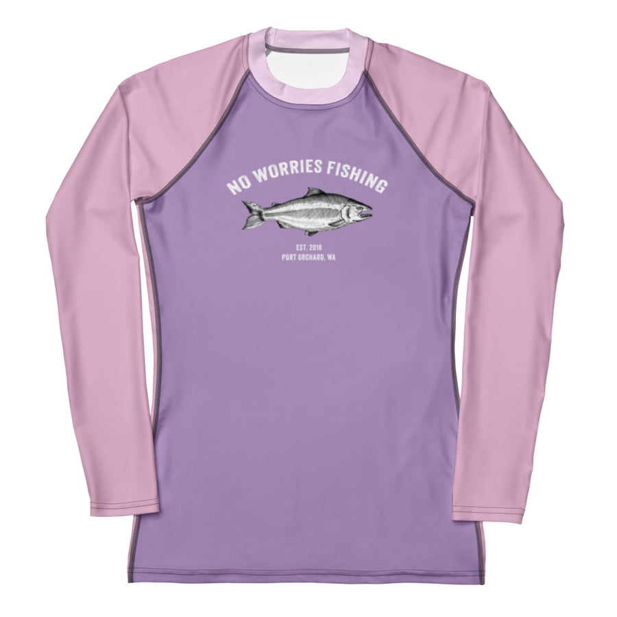 No Worries Fishing Women's Rash Guard