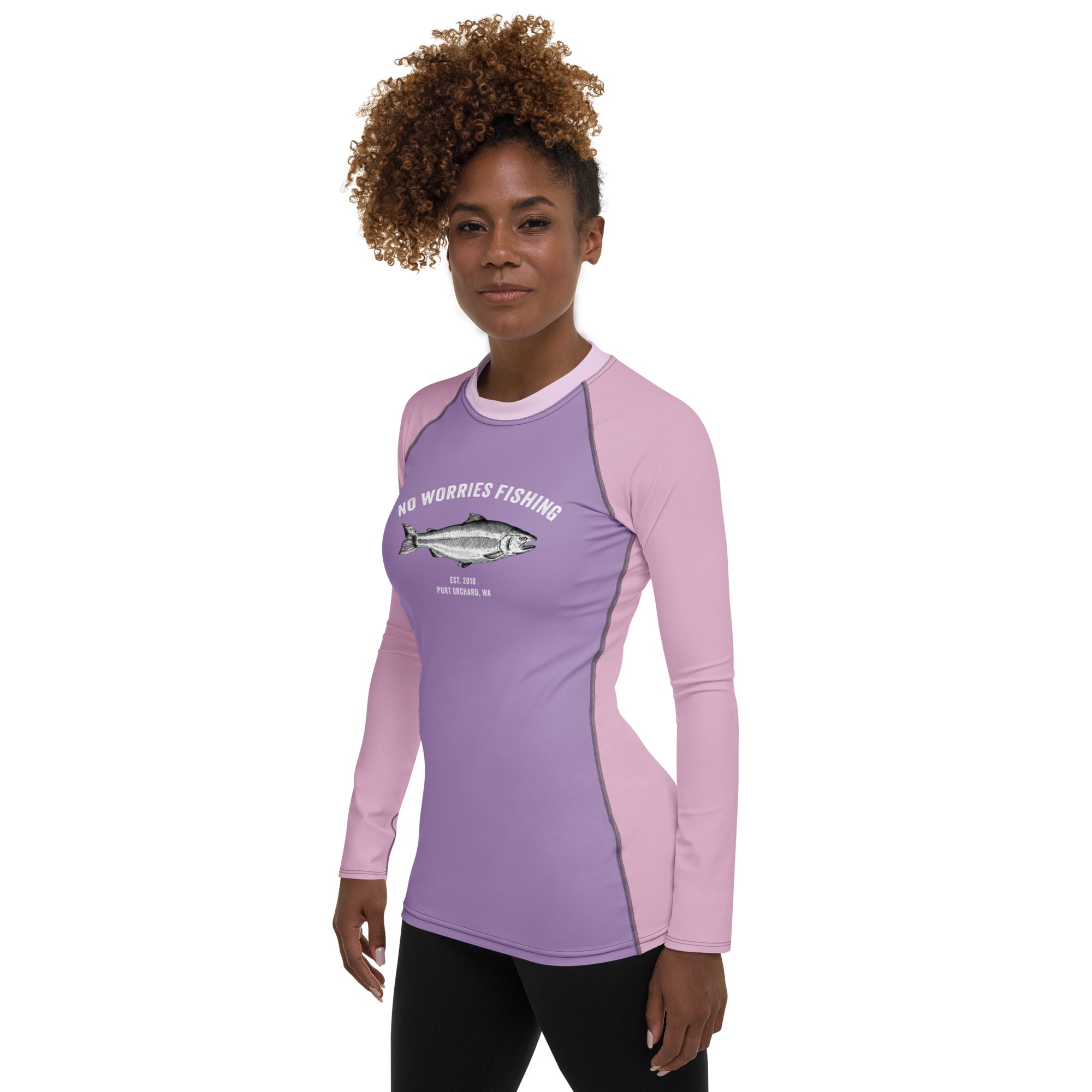 No Worries Fishing Women's Rash Guard