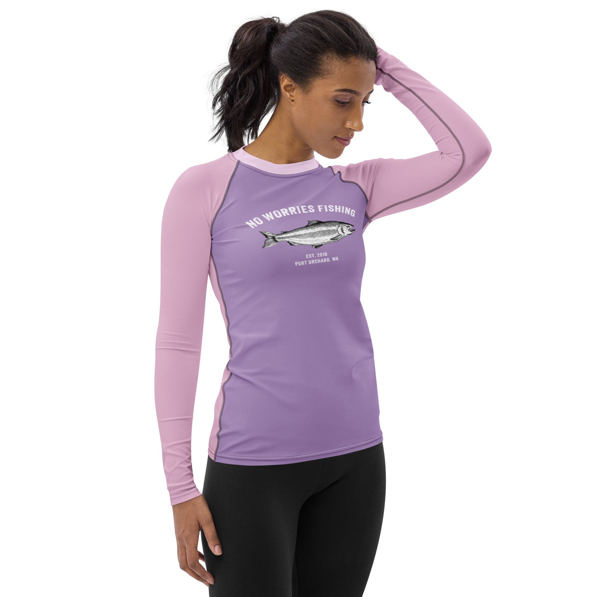 No Worries Fishing Women's Rash Guard